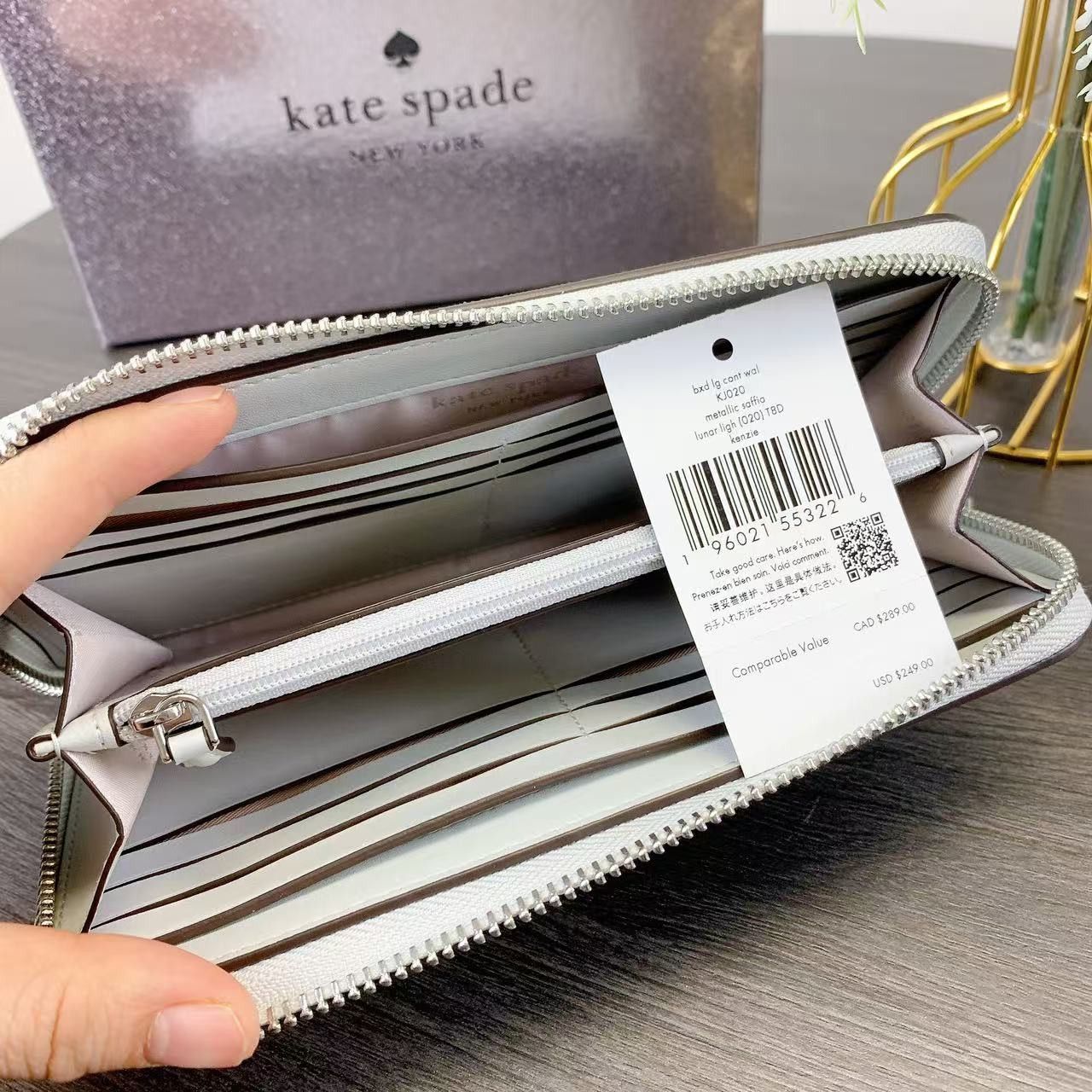 Kate Spade Kate Spade KJ020 Kenzie Metallic Large Lunar Light Size ONE SIZE - 4 Thumbnail