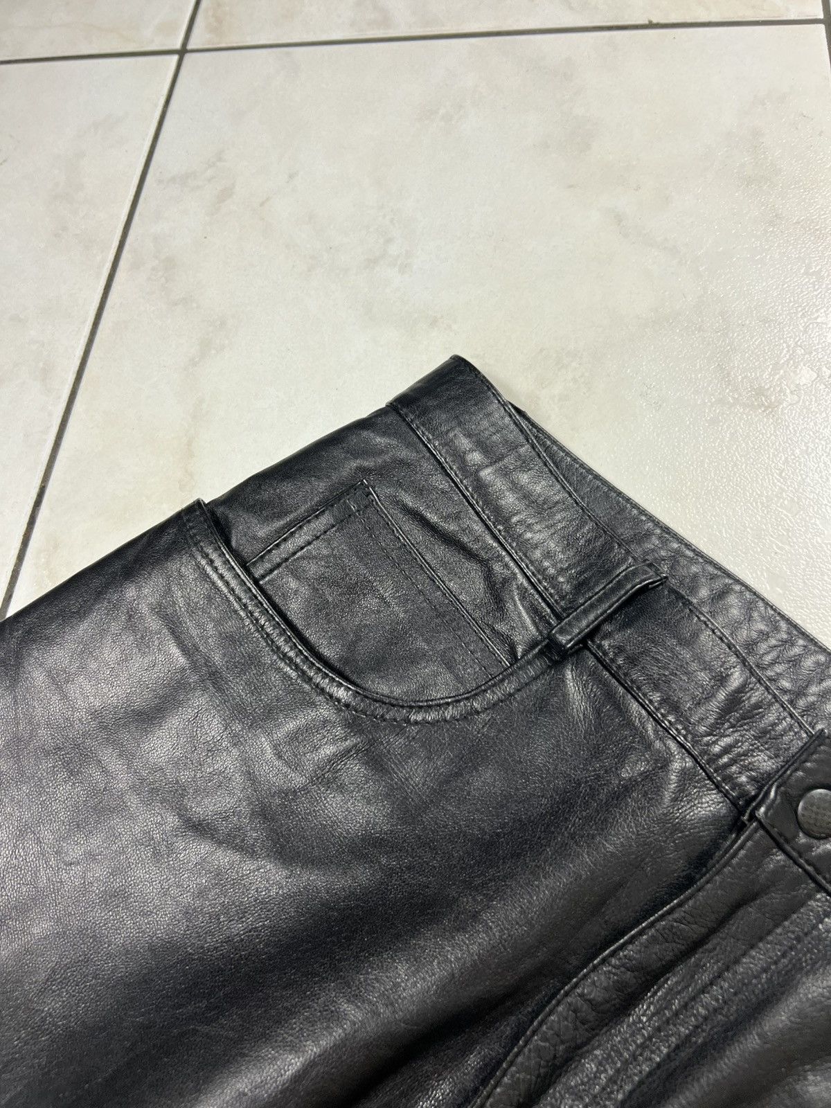 Genuine Leather Vintage genuine leather black opium casual pants trousers Size US 36 / EU 52 - 12 Thumbnail
