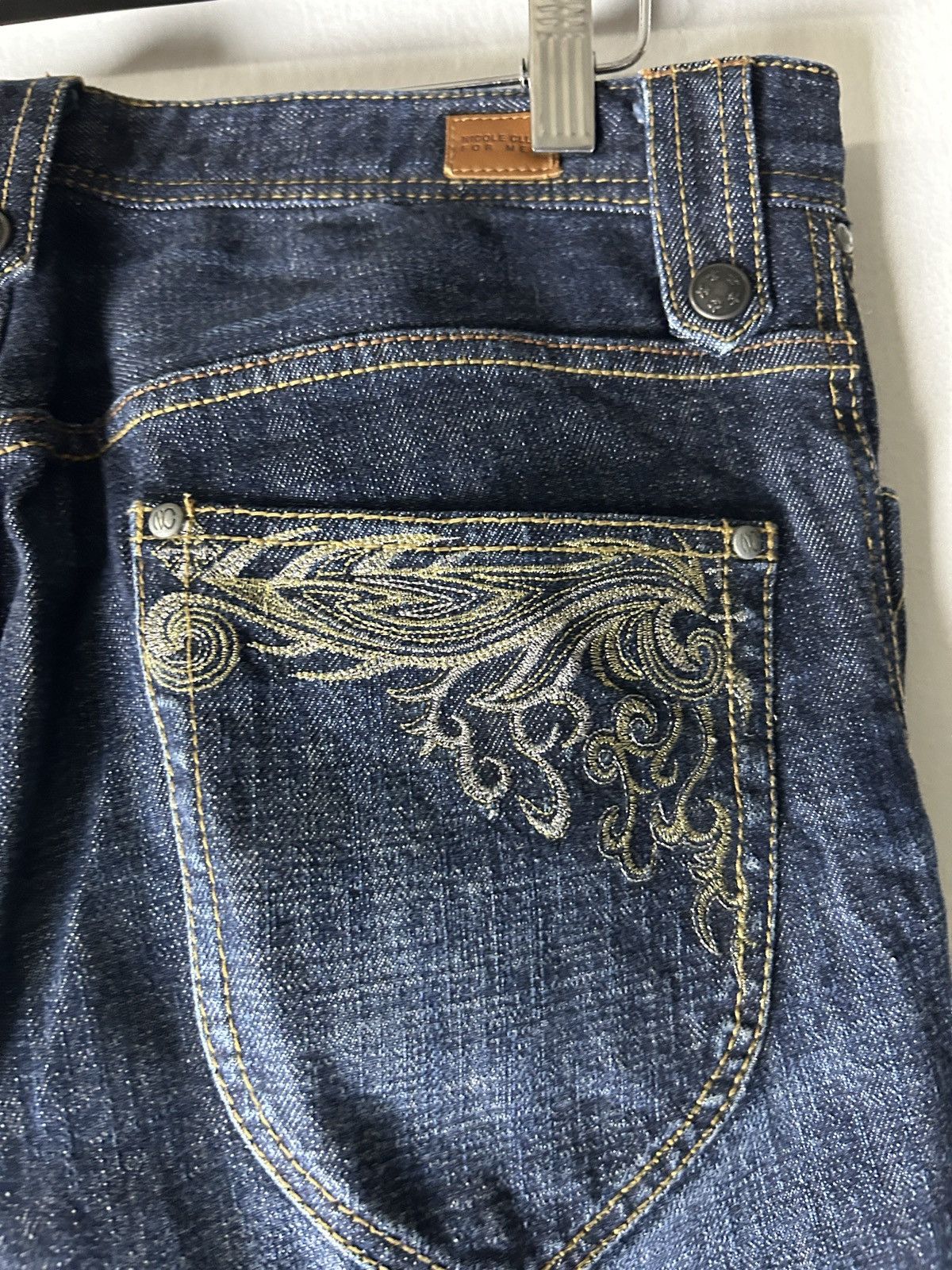 Nicole Club Nicole Club Tribal Embroidered Denim Jeans Y2K Tornado mart Size US 31 - 5 Thumbnail