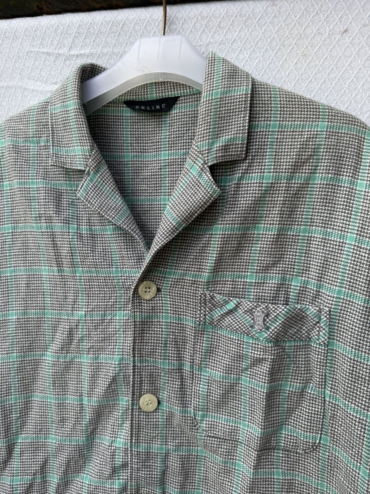Celine Celine plaid button shirt Size US L / EU 52-54 / 3 - 3 Thumbnail