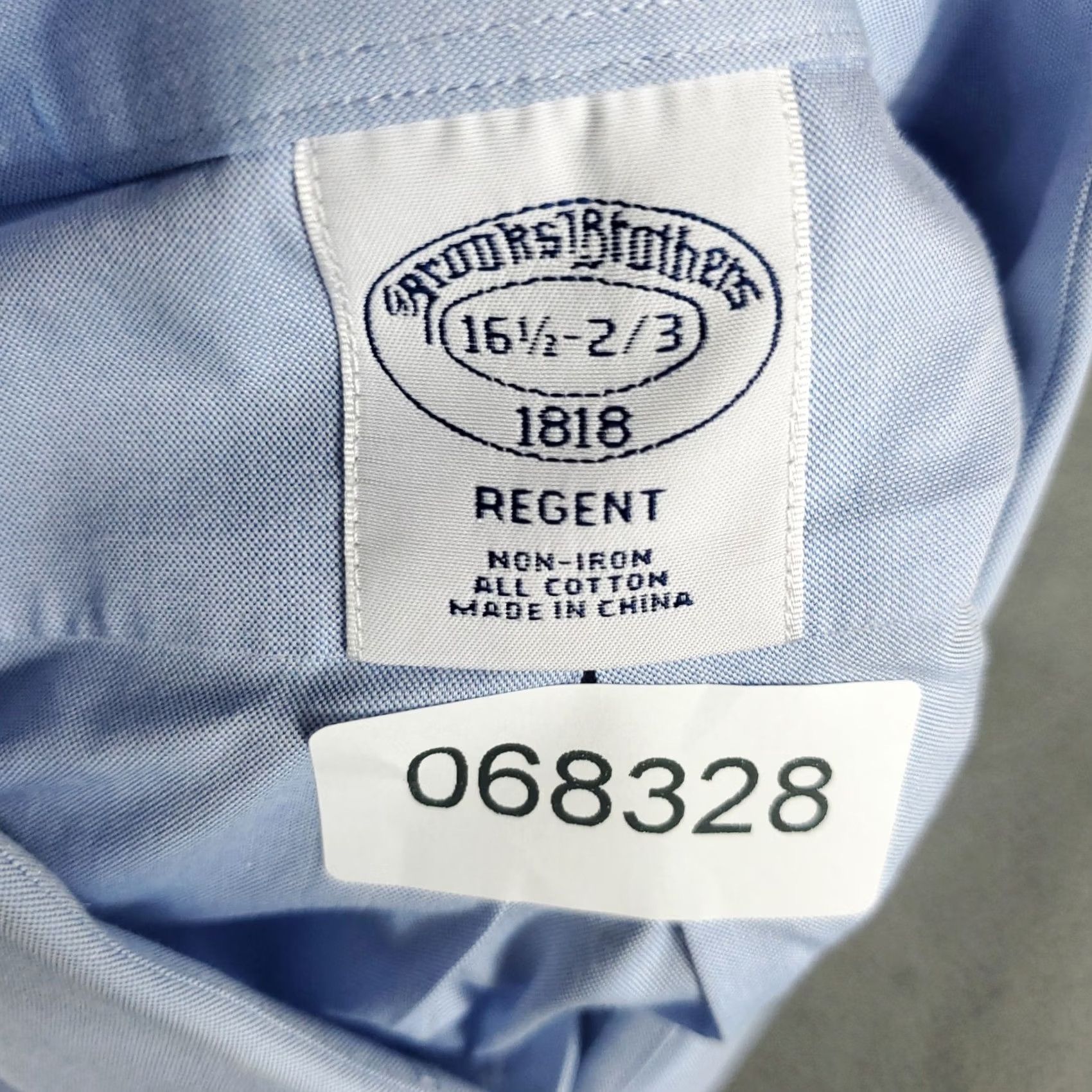 Brooks Brothers Brooks Brothers Dress Shirt Mens 16.5 Blue Button Up Long Sleeve Regent Size 46R - 7 Thumbnail