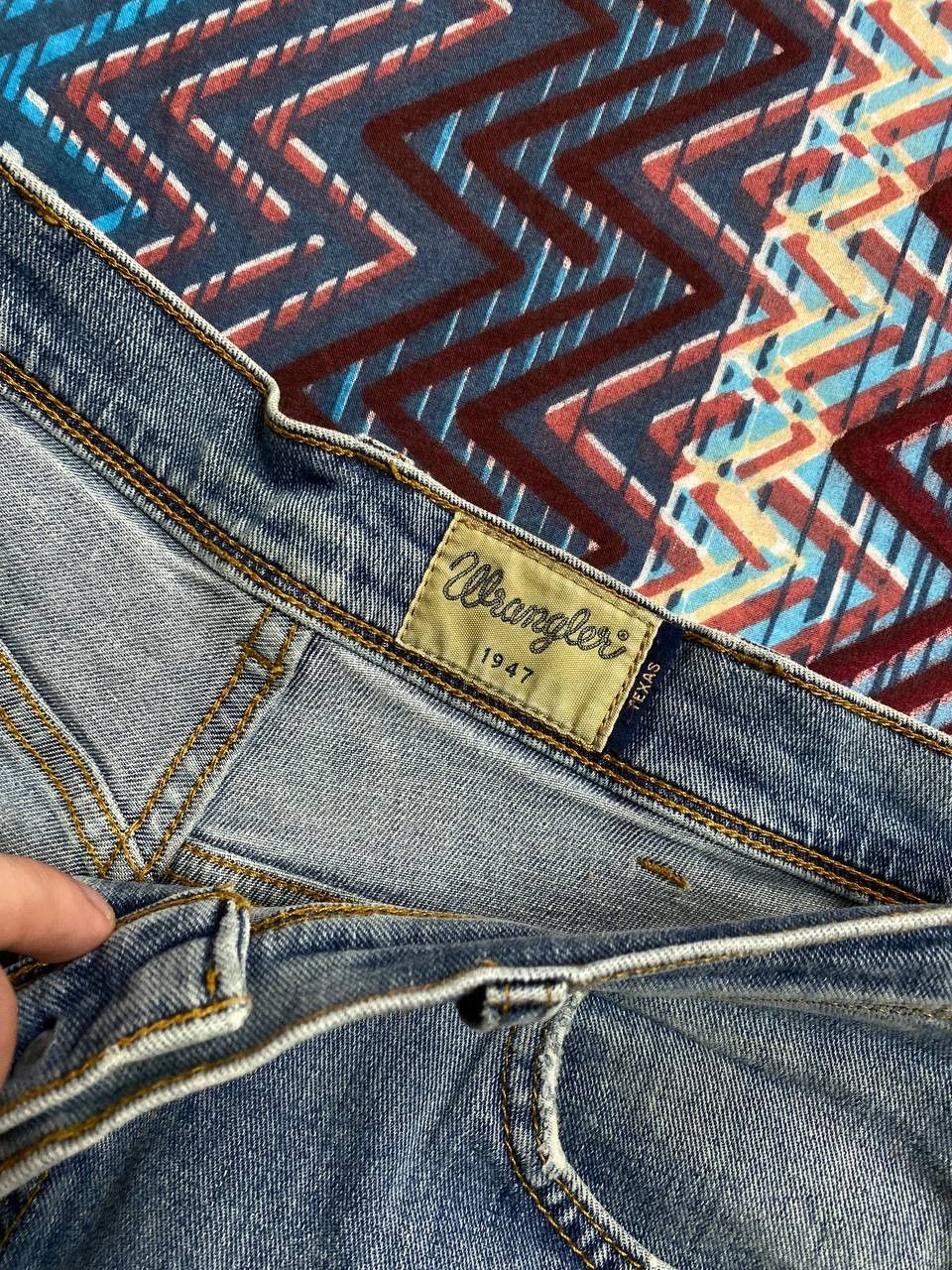 Vintage × Wrangler Crazy baggy Y2K wrangler faded distressed carpenter pants Size US 34 / EU 50 - 2 Thumbnail
