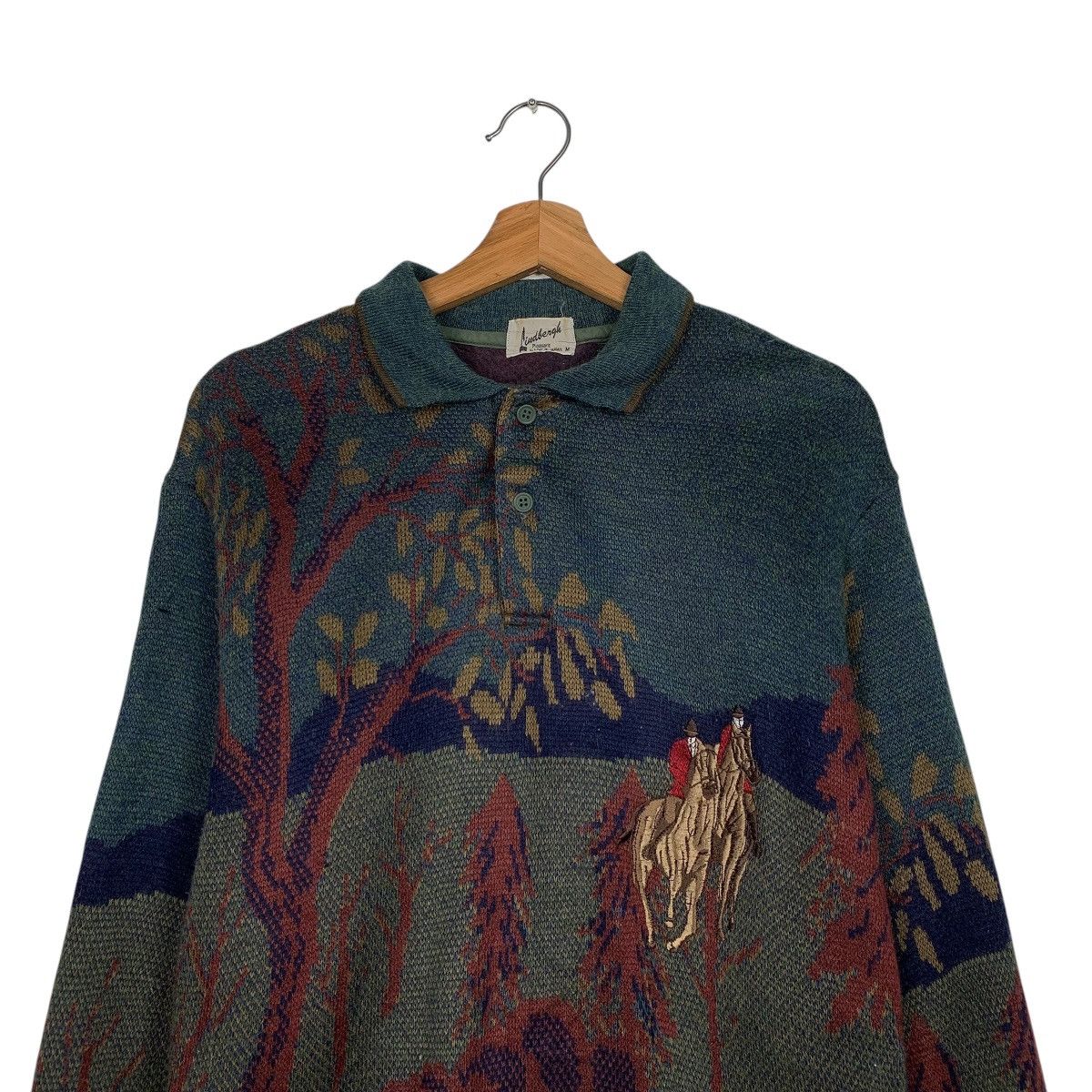 Japanese Brand Vintage Japanese Brand Lindbergh Full Print Sweater Size US M / EU 48-50 / 2 - 2 Thumbnail