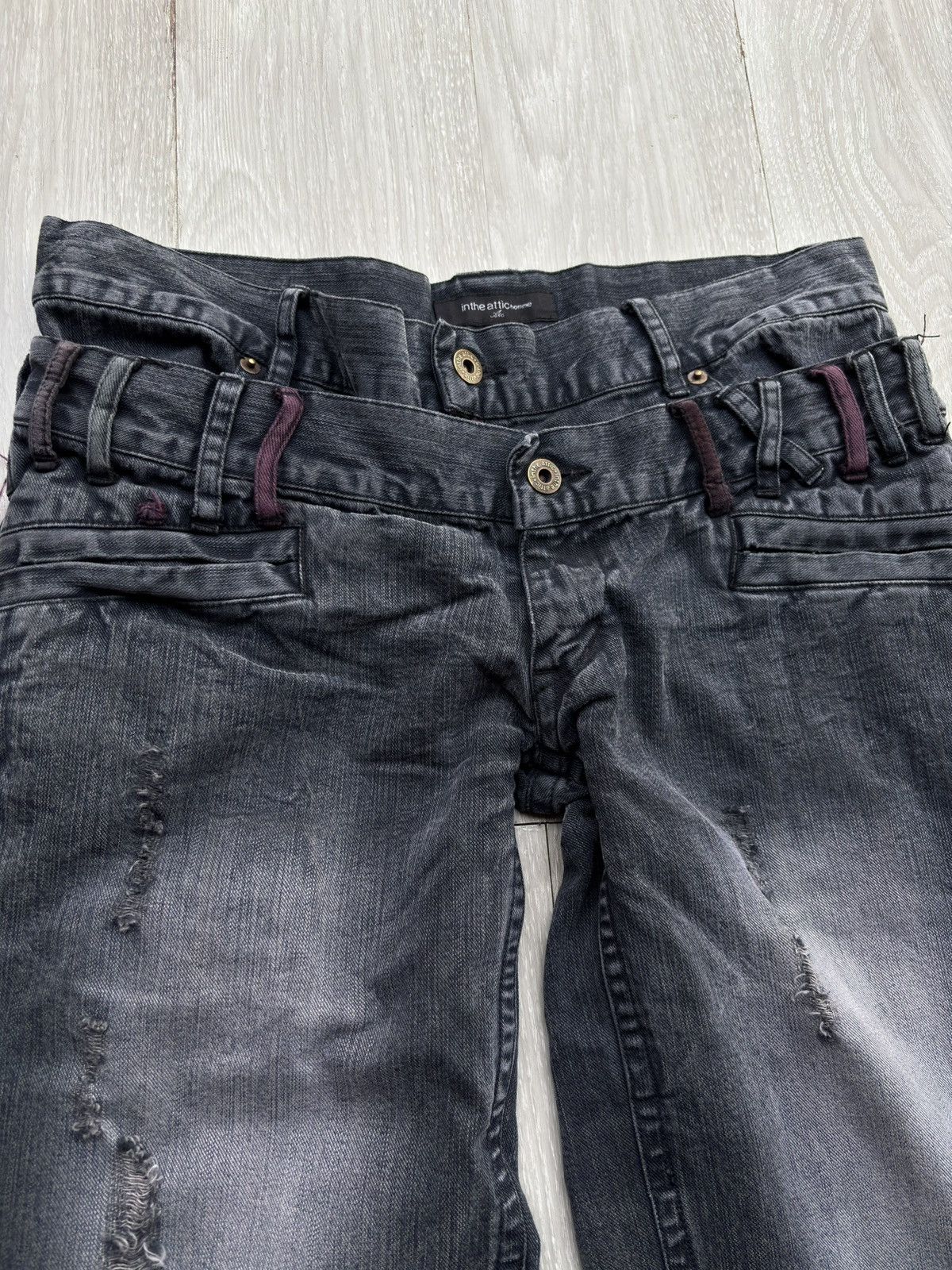 Japanese Brand IN THE ATTIC double waist flare jeans Size US 29 - 4 Thumbnail