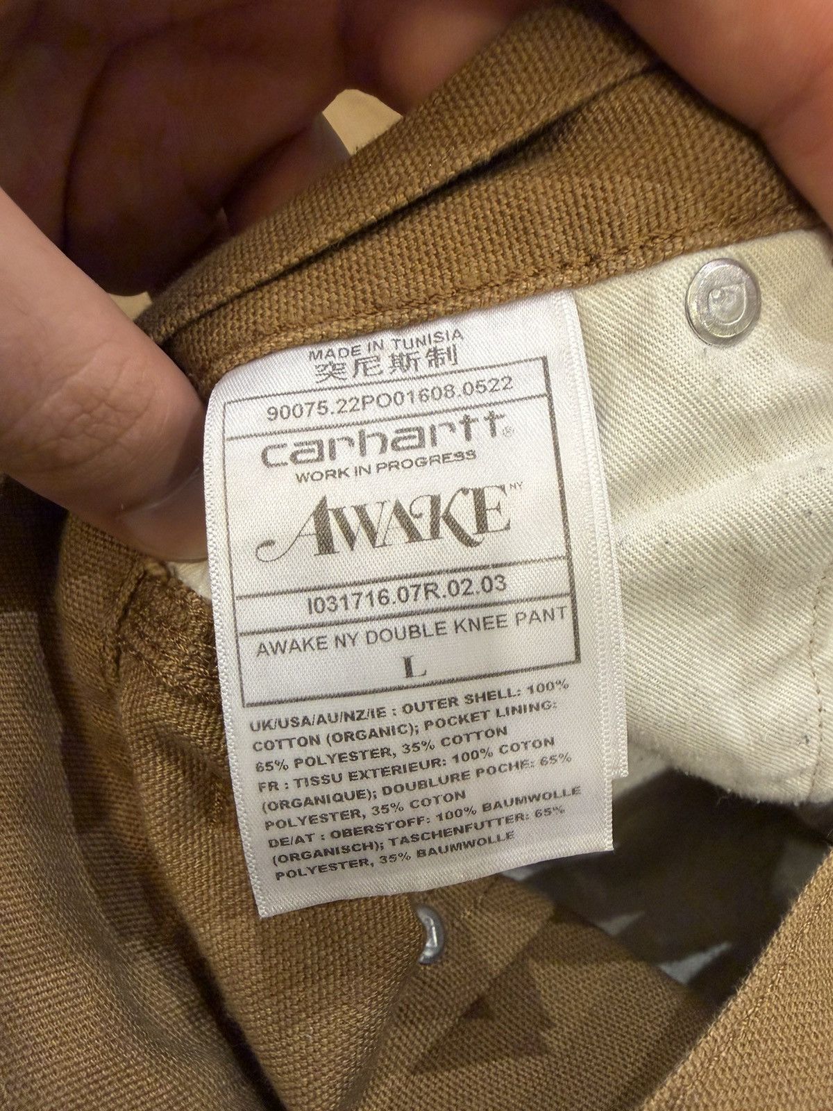 Awake NY × Carhartt Carhartt WIP X Awake NY Embroidered Carpenters Pants Size US 36 / EU 52 - 4 Thumbnail