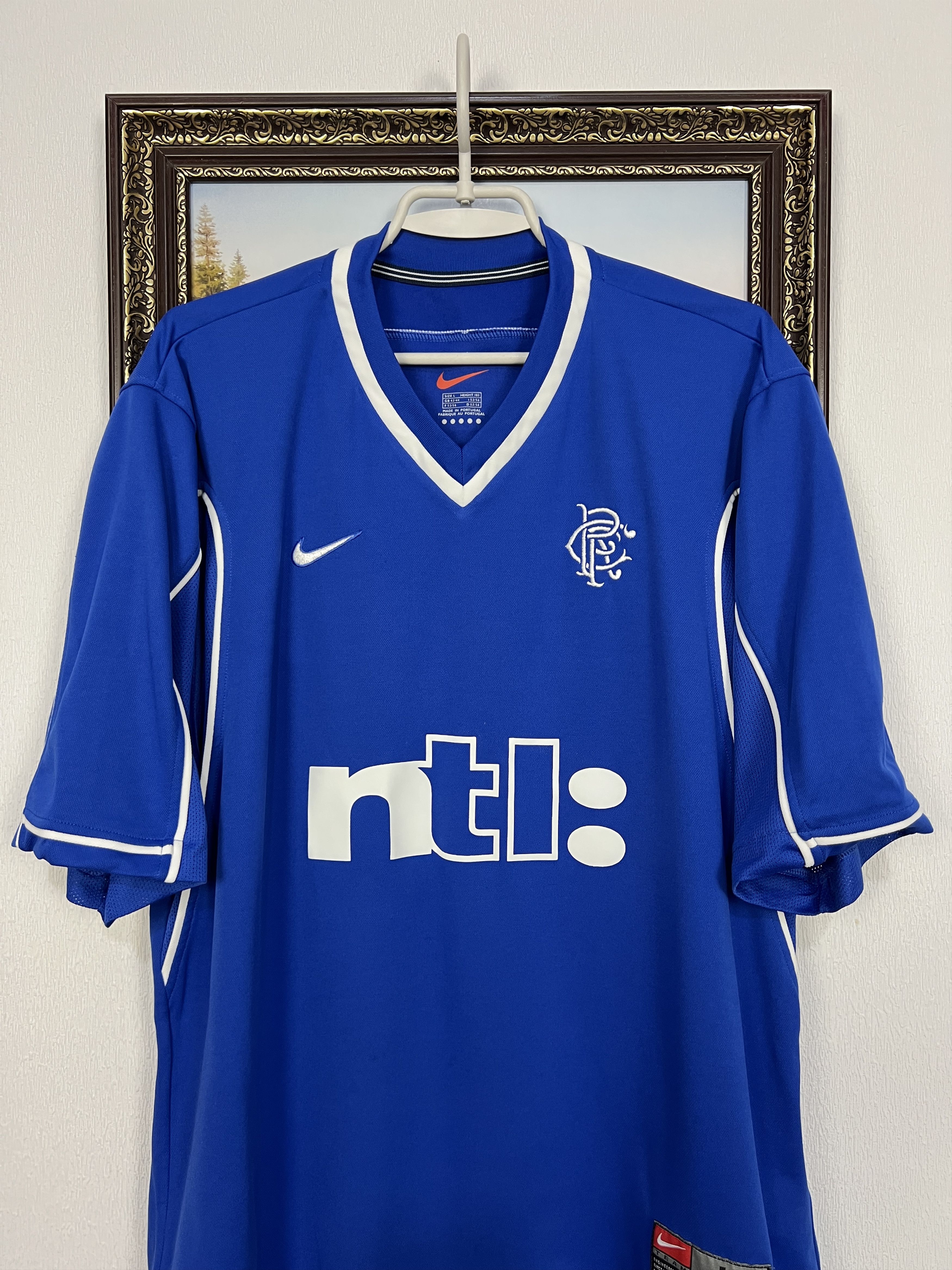 Nike Rangers Home football shirt 1999 Soccer Nike Blue Jersey Size US L / EU 52-54 / 3 - 2 Thumbnail