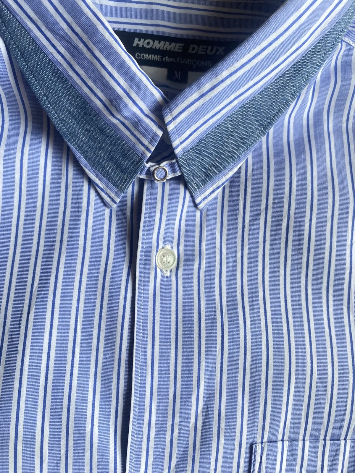 Comme des Garcons Blue Stripes Slim Fit Shirt Size US M / EU 48-50 / 2 - 4 Thumbnail