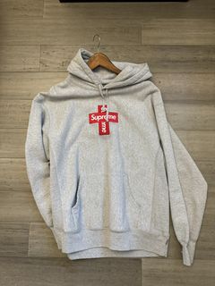 Supreme Cross Box Logo Grey | Grailed