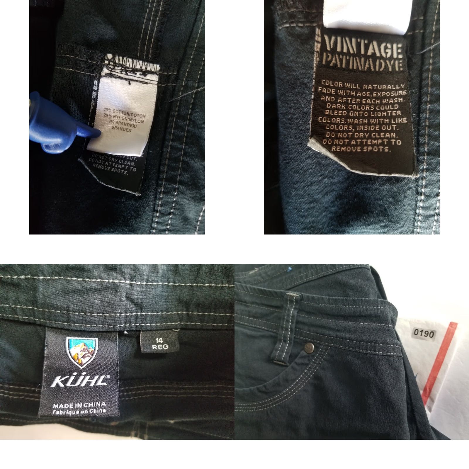 Vintage Kuhl Vintage Patina Dye Cargo Pants Womens Regular Gray Roll Up Straight Leg 14 Size 36" / US 14 / IT 50 - 8 Thumbnail