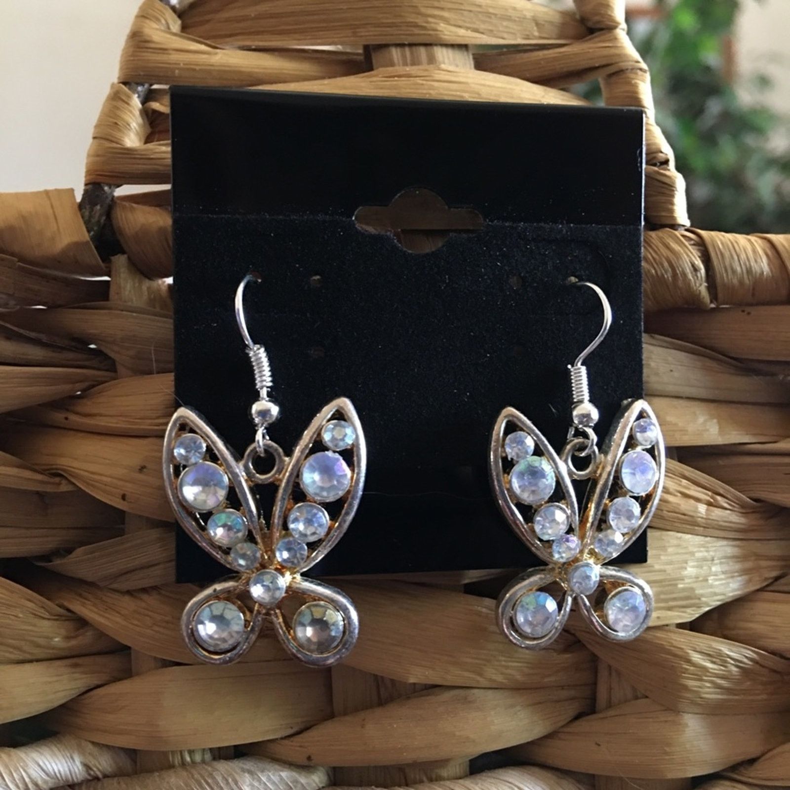 Vintage Vintage aurora borealis butterfly earrings Size ONE SIZE - 1 Thumbnail