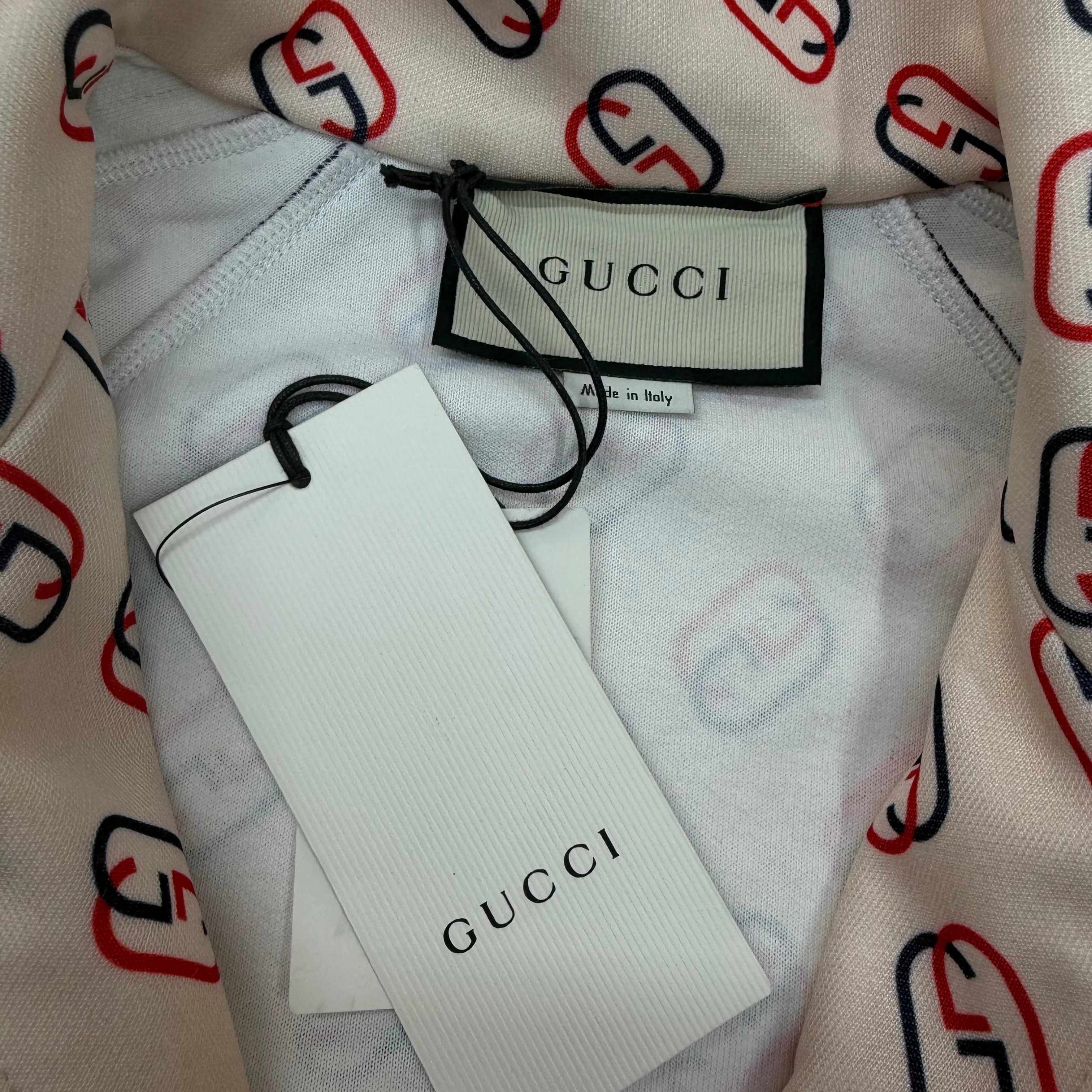 Gucci Gucci Interlocking GG Ivory Technical Jersey Track Jacket XS Size US S / EU 44-46 / 1 - 4 Thumbnail