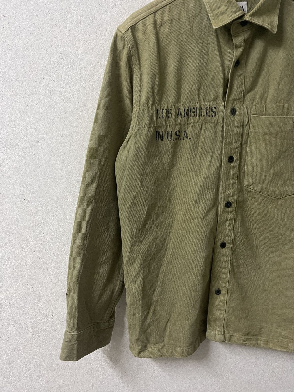 Zara ZARA men’ Military Overshirt Olive Green Size US M / EU 48-50 / 2 - 3 Thumbnail