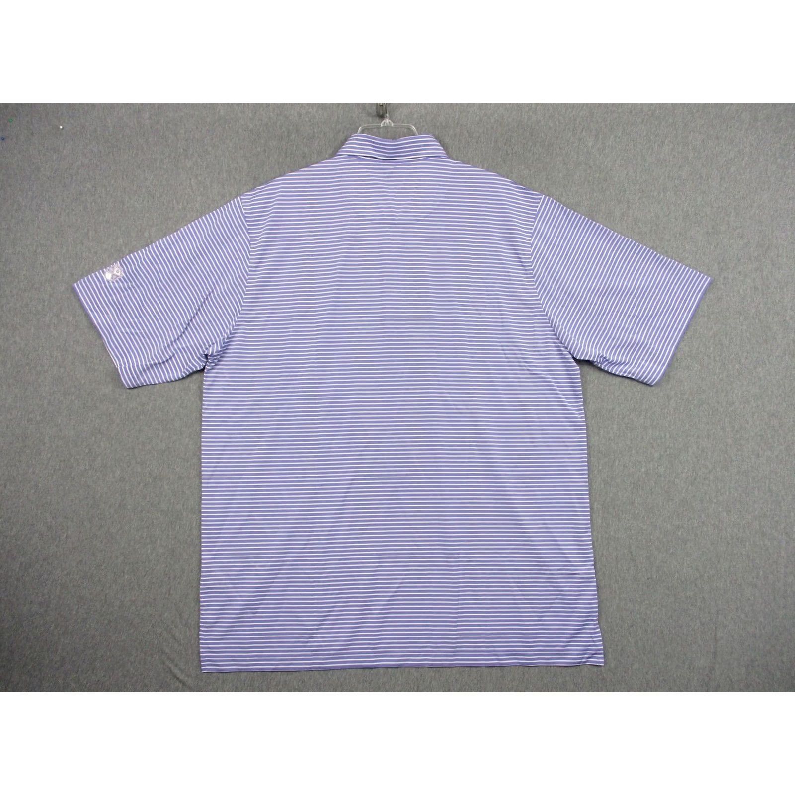 Vintage Donald Ross Polo Shirt Mens Large Purple Stripe Golf Performance DR175SC-113 Size US L / EU 52-54 / 3 - 7 Thumbnail