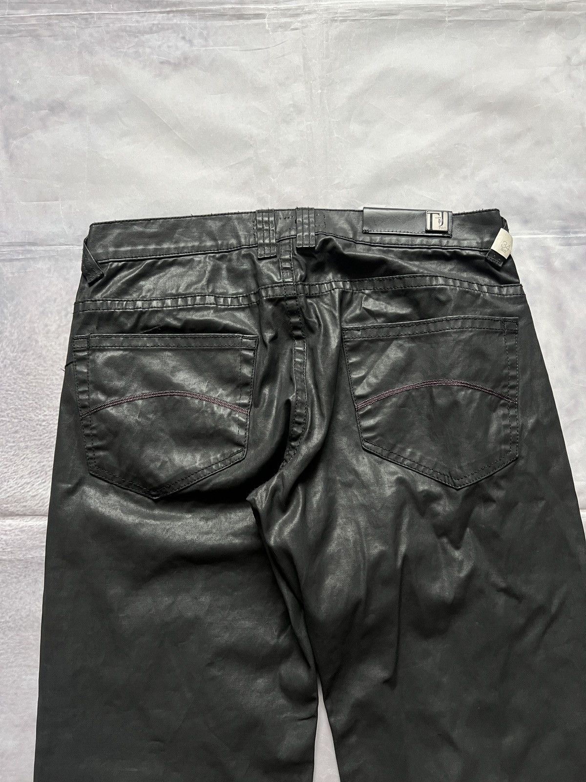 Trussardi Vintage Opium Y2K Style Waxed Pants Carti Trussardi Size US 34 / EU 50 - 4 Thumbnail