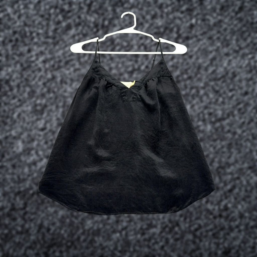 Vintage Rory Beca Tank Top Womens S Black Silk V-Neck Camisole Minimalist Summer Size S / US 4 / IT 40 - 1 Thumbnail