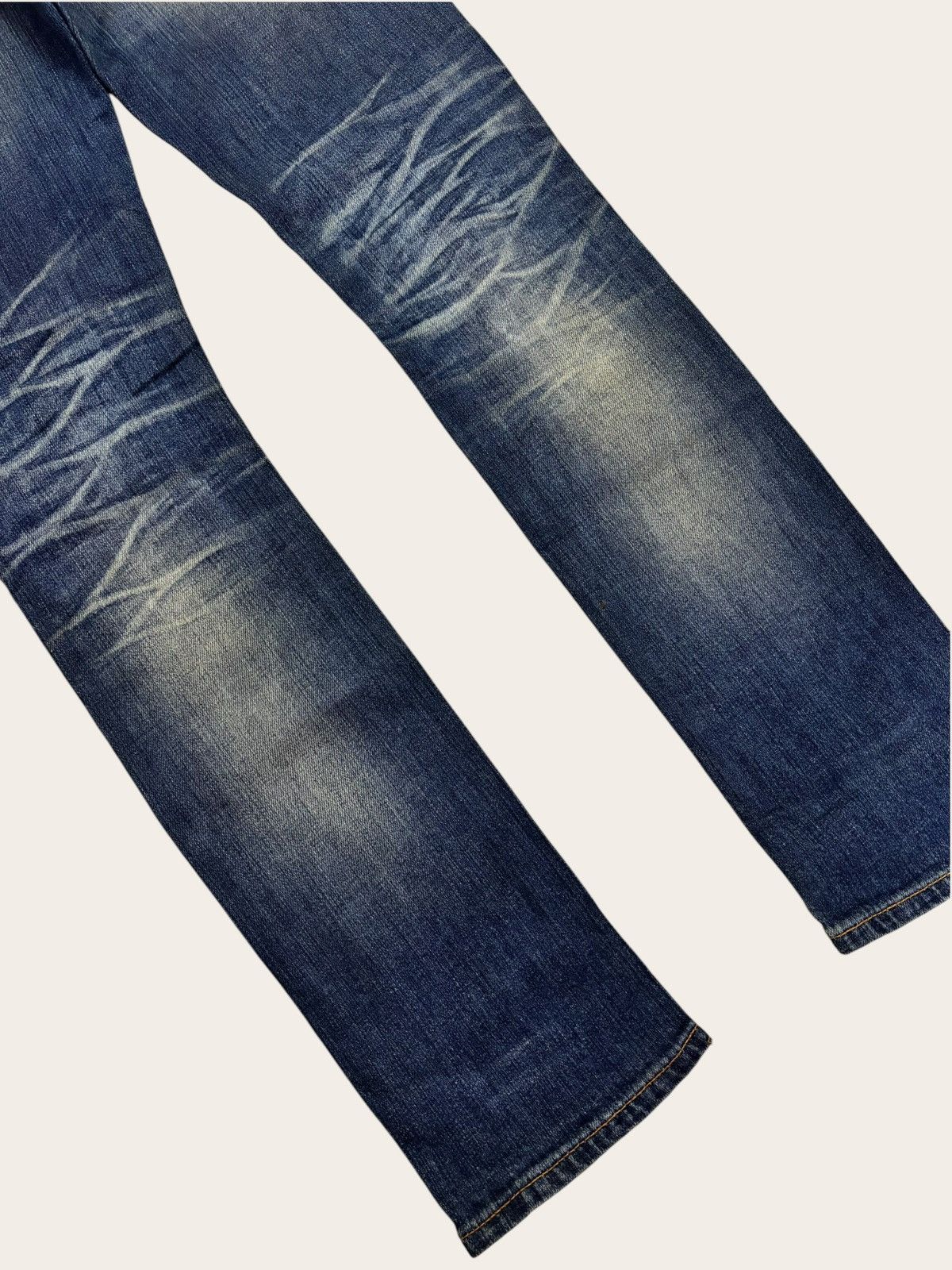 Nudie Jeans Y2k Nudie Crazy Yellow Wash Faded Distress Jeans Size US 29 - 7 Thumbnail