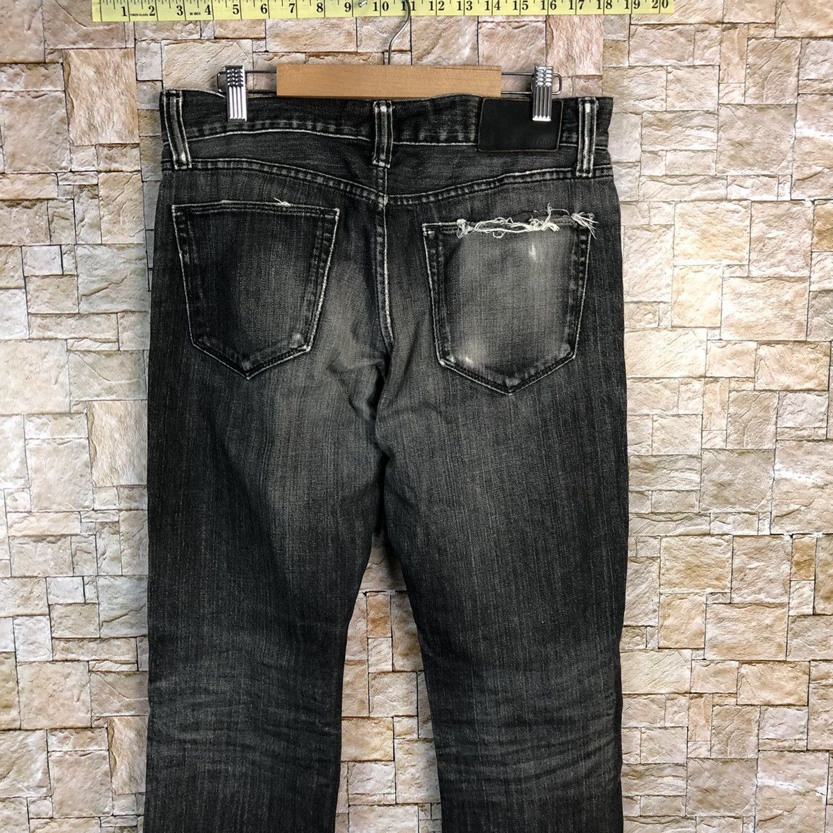 Japanese Brand Uniqlo vintage Jeans faded Black Denim Pants #A131 Size US 32 / EU 48 - 16 Thumbnail