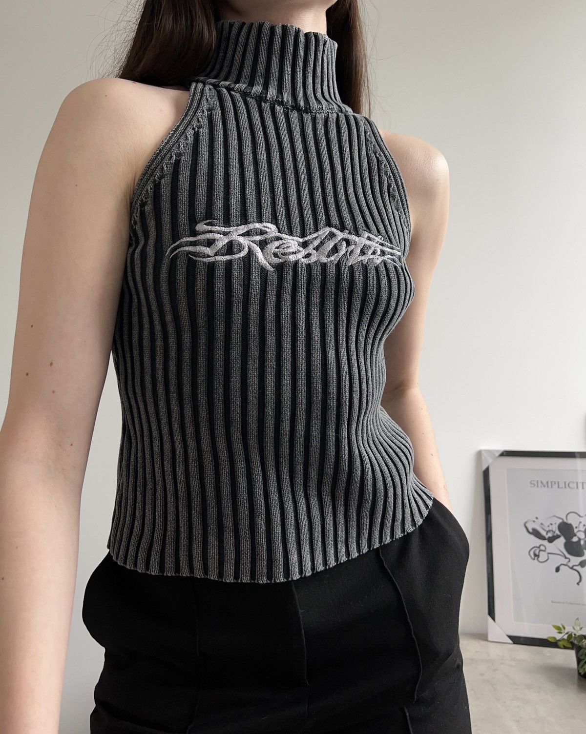 Vintage Knit Tank Top Y2K vintage Japanese style Size M / US 6-8 / IT 42-44 - 2 Thumbnail