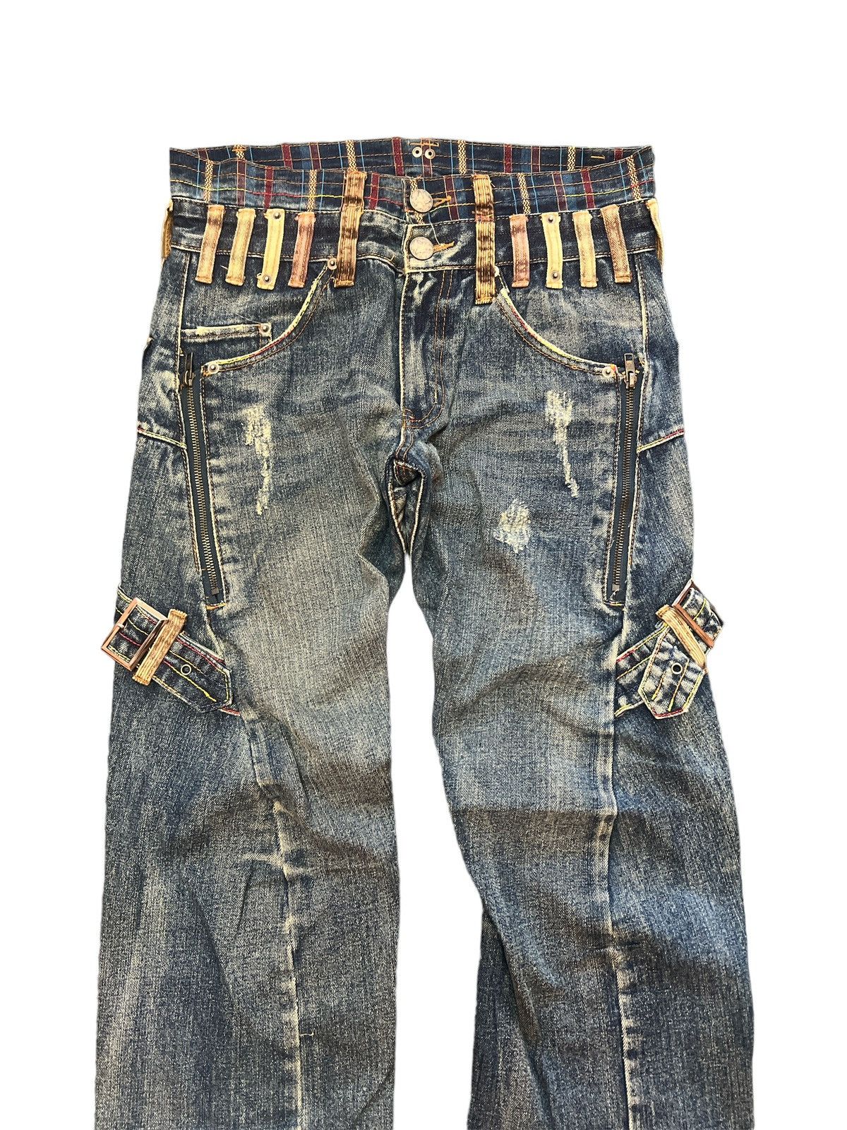 Japanese Brand SICK💥DOUBLE WAIST‼️BREATH MINT DISTRESSED DENIM PANT Size US 30 / EU 46 - 2 Thumbnail