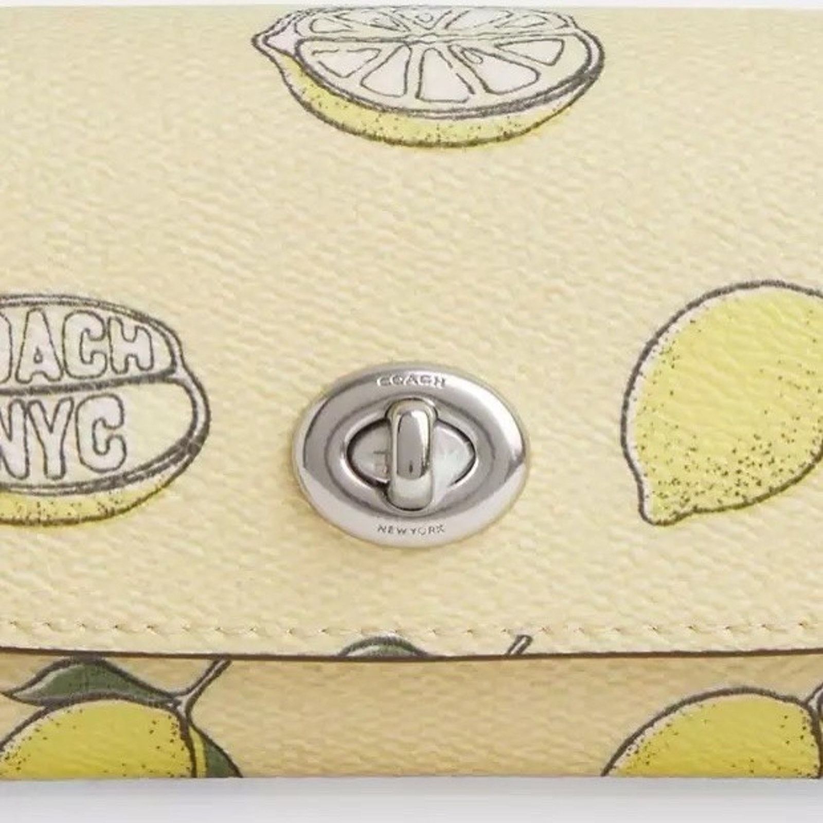 Coach NWT Coach Sunglass Case Lemon Print Garden Glade Multi CAP11 Size ONE SIZE - 6 Thumbnail
