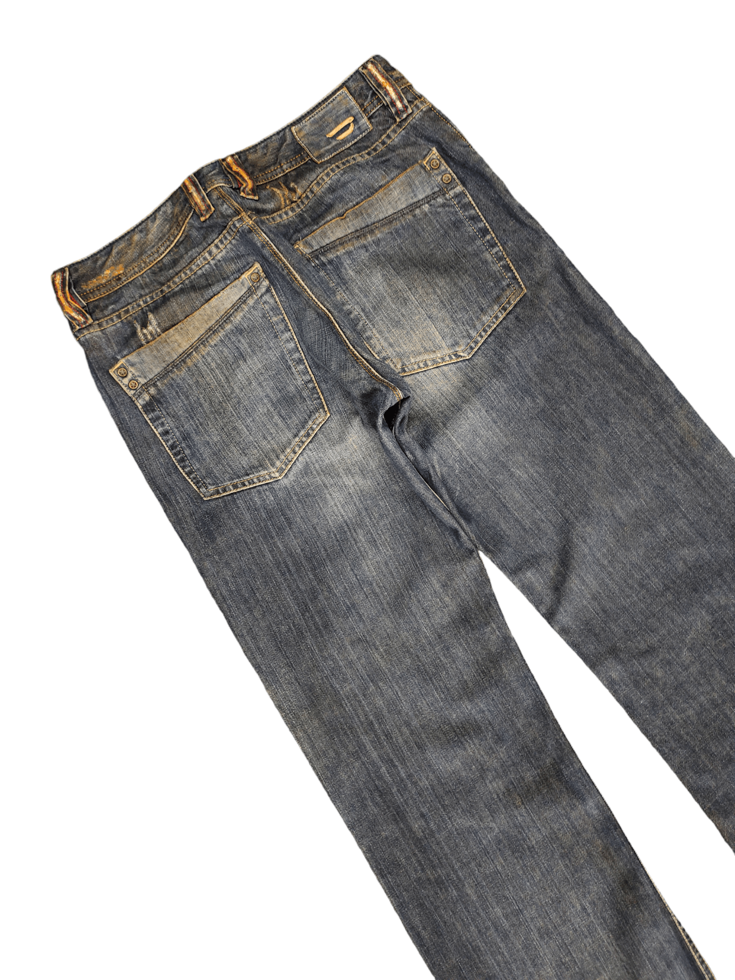 Diesel Vintage Y2k Diesel D Logo Rusty Distress Relaxed Denim Pants Size US 30 / EU 46 - 10 Thumbnail