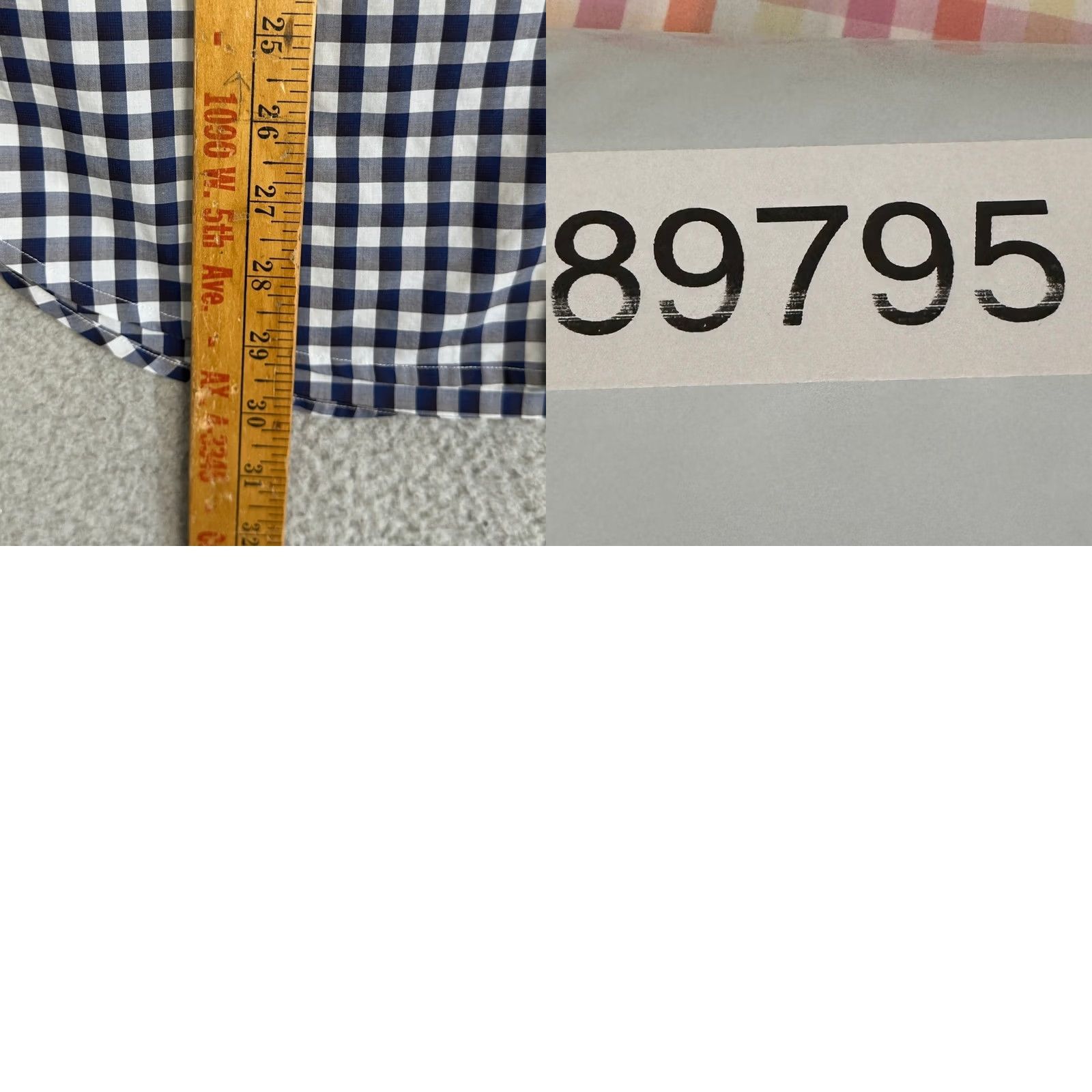 Theory Theory Shirt Mens Large Navy White Button Up Gingham Check Casual Long Sleeve Size US L / EU 52-54 / 3 - 8 Thumbnail