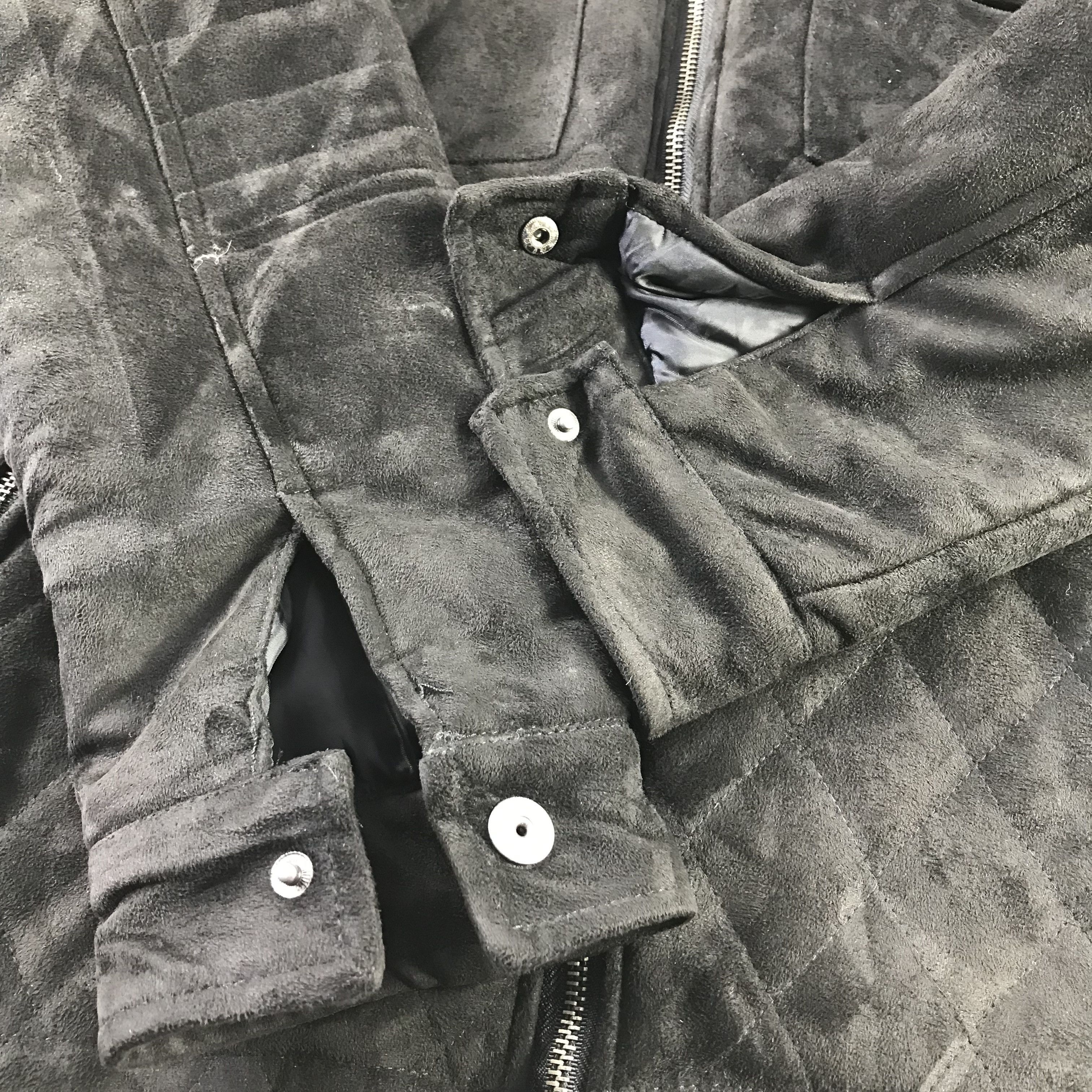 In The Attic In The Attic Faux Suede Jacket Black Quilted Jacket Size US L / EU 52-54 / 3 - 4 Thumbnail