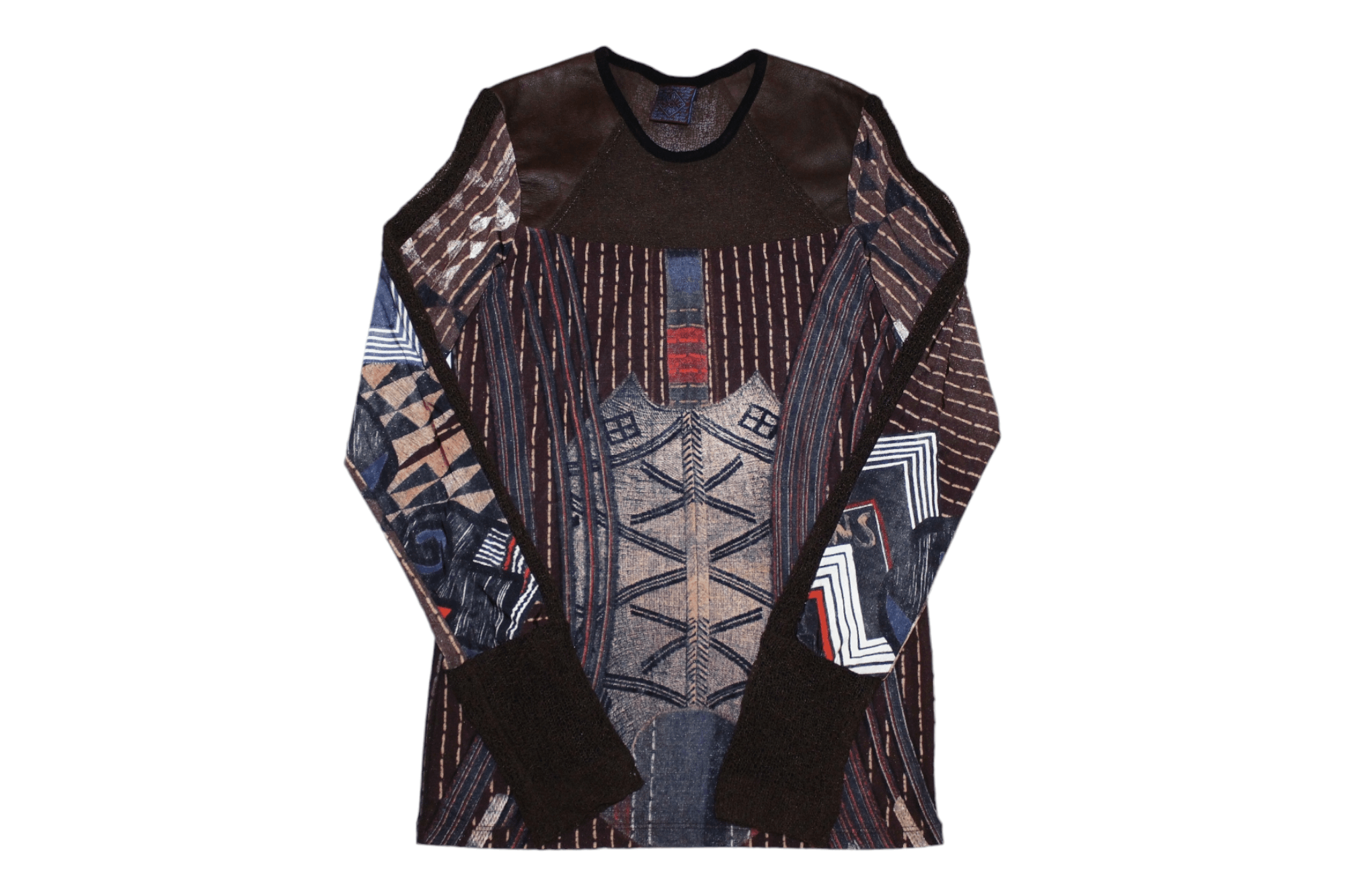 Jean Paul Gaultier 💥 Legatte Jeans Marco Fantini Leather Trim Mesh Top Size S / US 4 / IT 40 - 8 Thumbnail