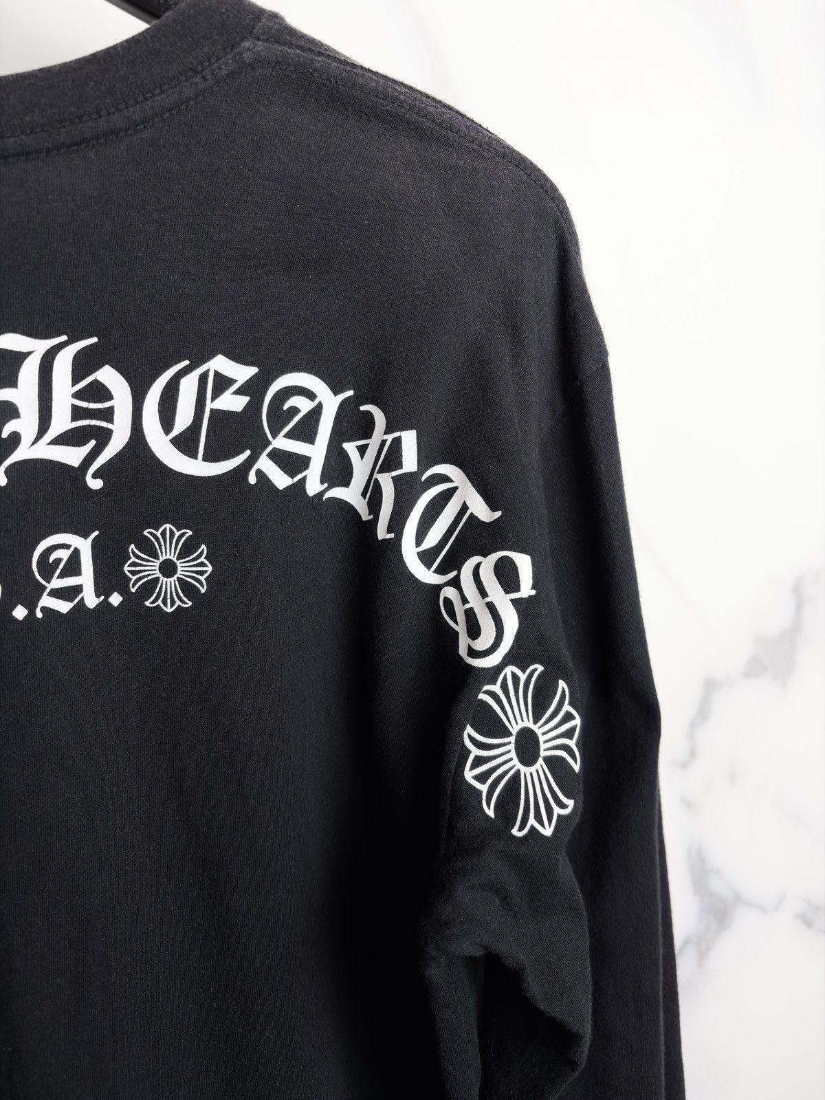 Chrome Hearts Chrome Hearts Back Logo Scroll Plus Longsleeve Tshirt Black Size US L / EU 52-54 / 3 - 5 Thumbnail