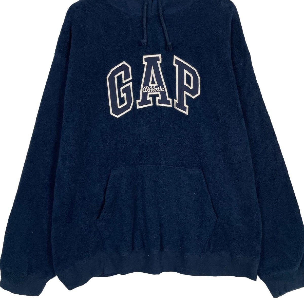 Gap × Vintage 💥90s GAP ATHLETIC FLEECE SWEATER PULLOVER HOODIE Size US XL / EU 56 / 4 - 5 Thumbnail