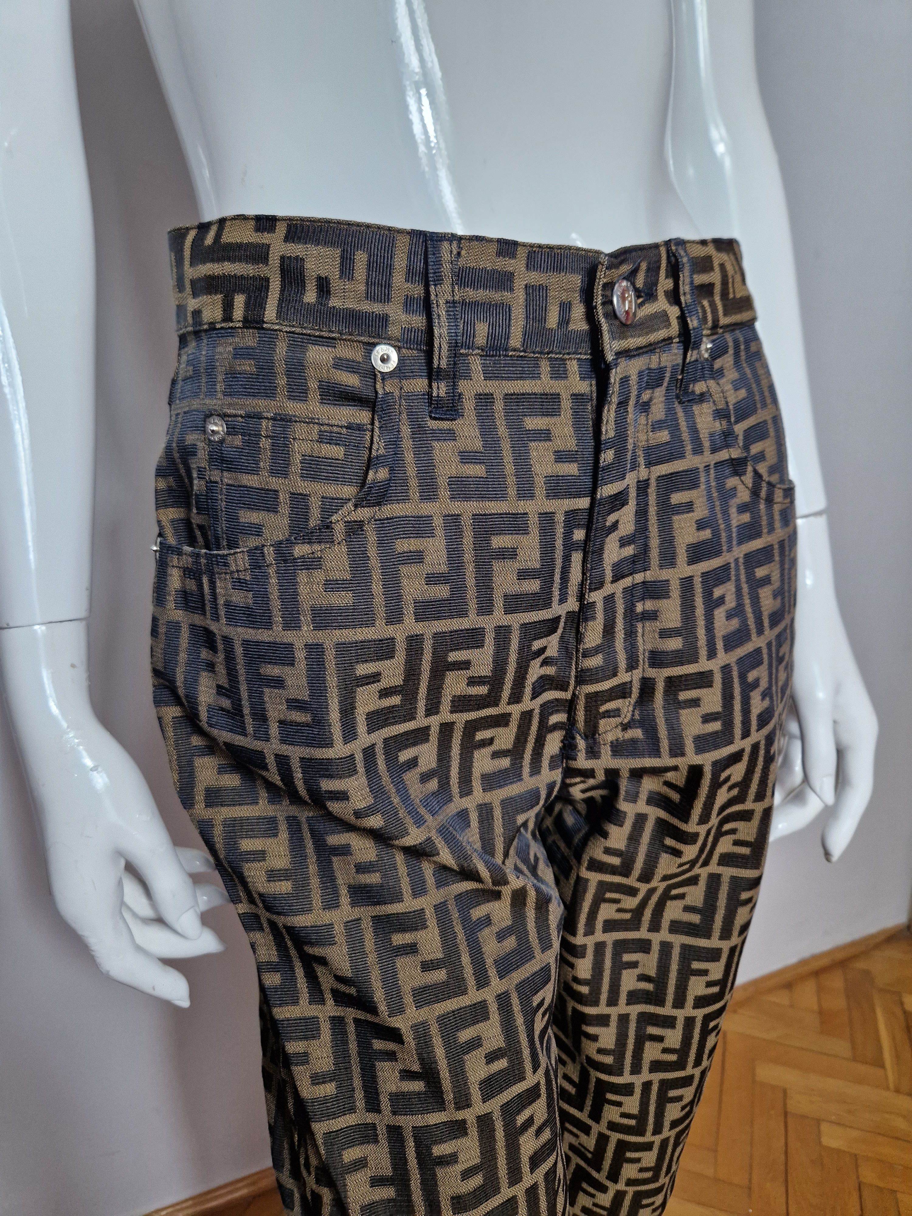 Fendi × Vintage Fendi zucca monogram pants Size 26" / US 2 / IT 38 - 11 Thumbnail