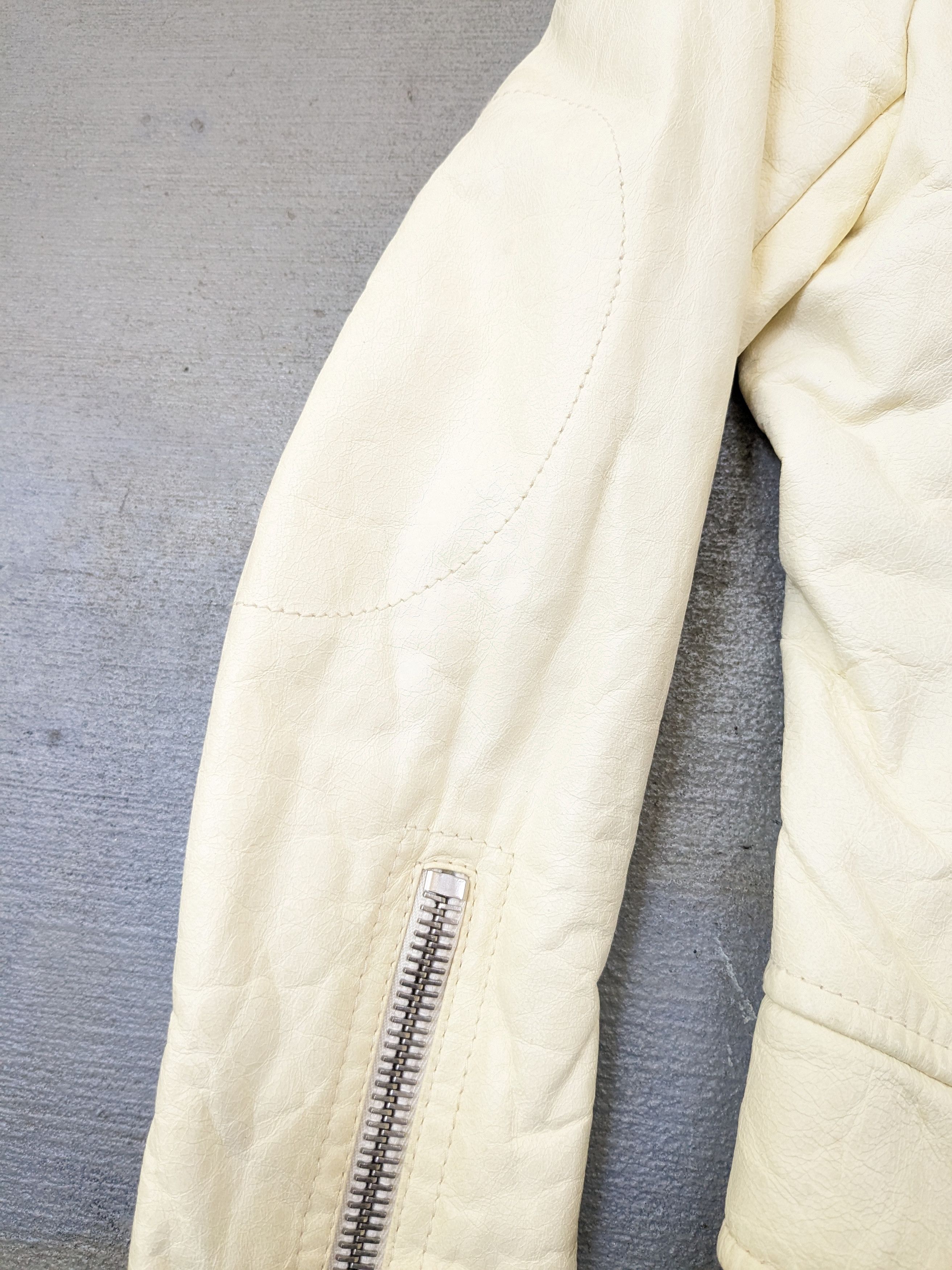 Balenciaga Women's Balenciaga Leather Moto Jacket White 38 Lambskin Size XS / US 0-2 / IT 36-38 - 9 Thumbnail
