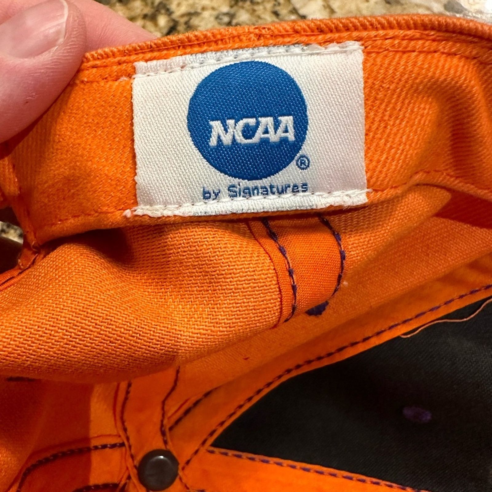 NCAA Clemson Tigers Orange Embroidered Logos NCAA Hat/Cap Size ONE SIZE - 7 Thumbnail