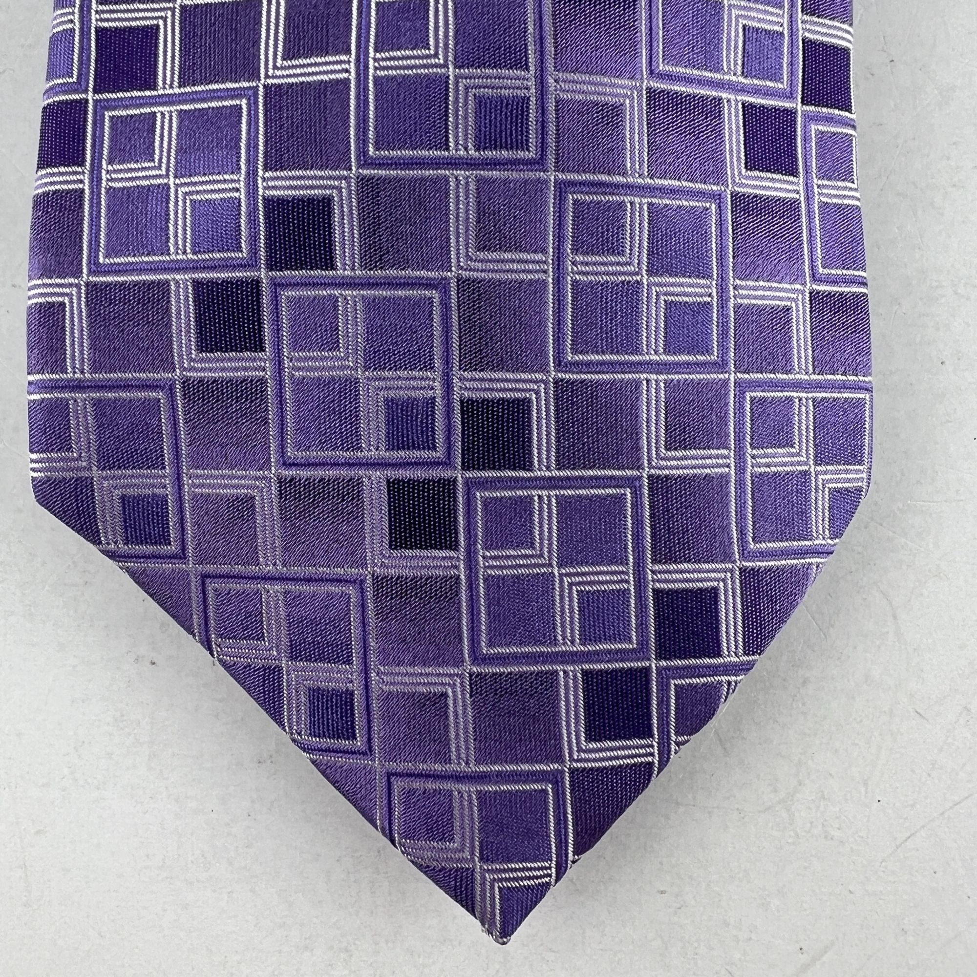 Other StateMents Purple Squares Necktie Tie Silk Size ONE SIZE - 3 Thumbnail