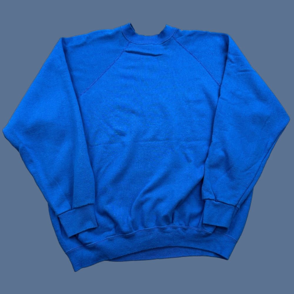 Tultex VINTAGE Tultex Sweatshirt Mens 2XL Blue Raglan Pullover USA 80s Sweats Appeal Shirt Pullover Mens 80s USA Blue Raglan Tultex Sweatshirt Size US XXL / EU 58 / 5 - 1 Thumbnail