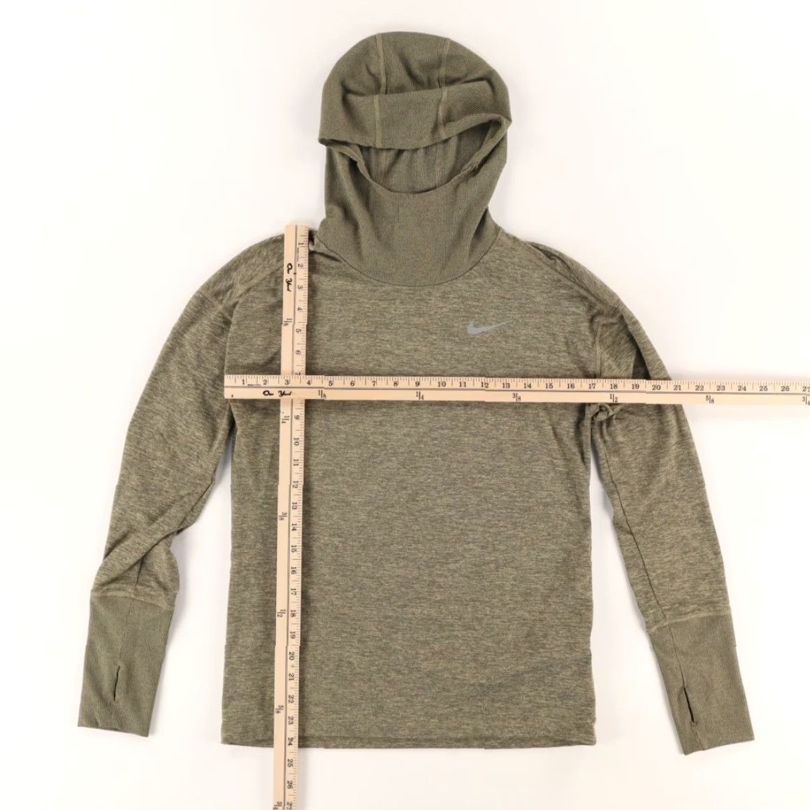 Nike Nike Dri-Fit Element High Stretch Heather Hoodie Green Women's S Shirt Size S / US 4 / IT 40 - 3 Thumbnail