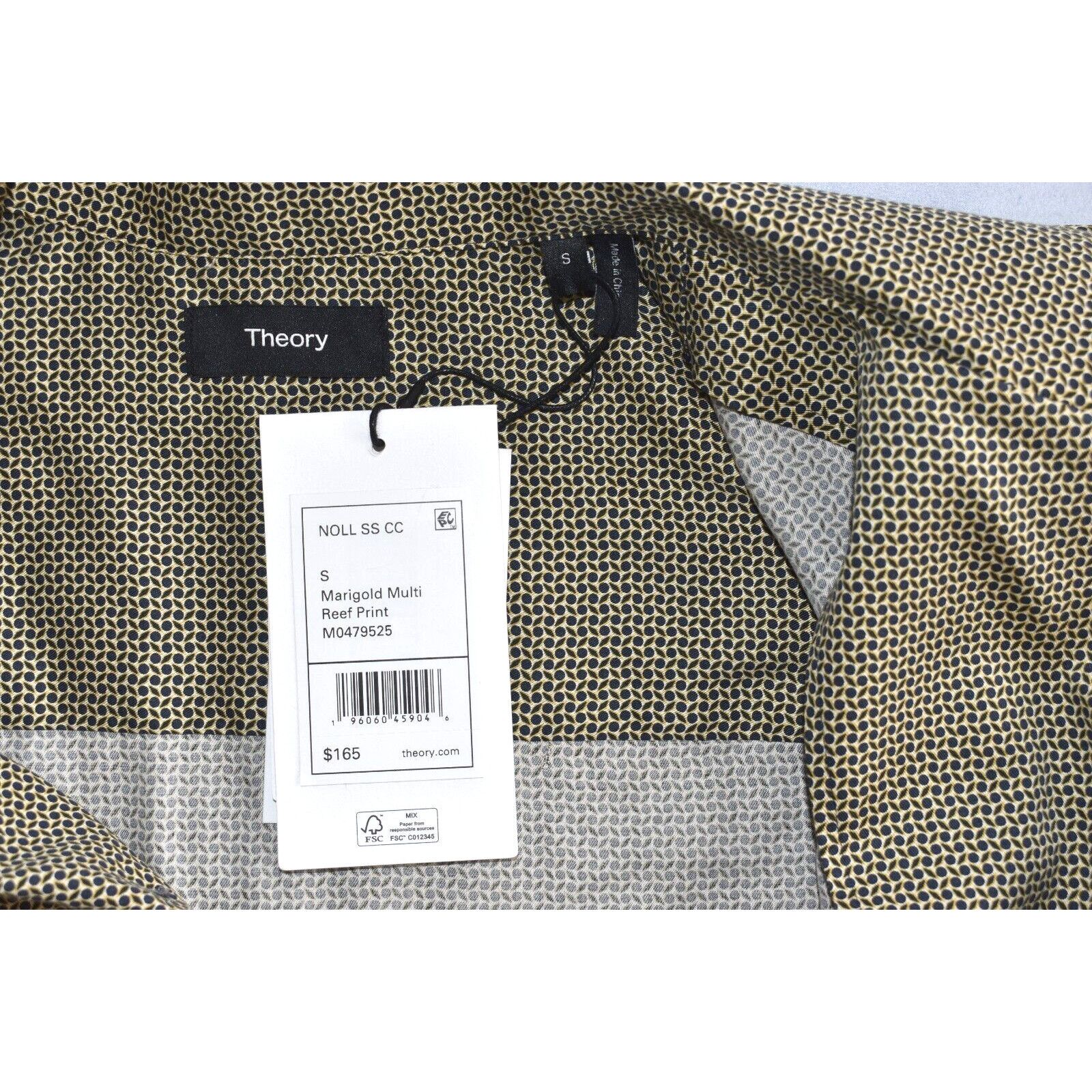 Theory NWT THEORY Marigold Multi Reef Short Sleeve Shirt Sz S $165 Size US S / EU 44-46 / 1 - 4 Thumbnail