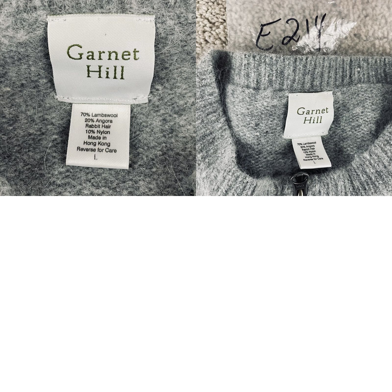 Vintage VINTAGE Garnet Hill Sweater Womens Large Gray Wool Angora Quiet Luxury Ski Full Zip E214 Size L / US 10 / IT 46 - 8 Thumbnail
