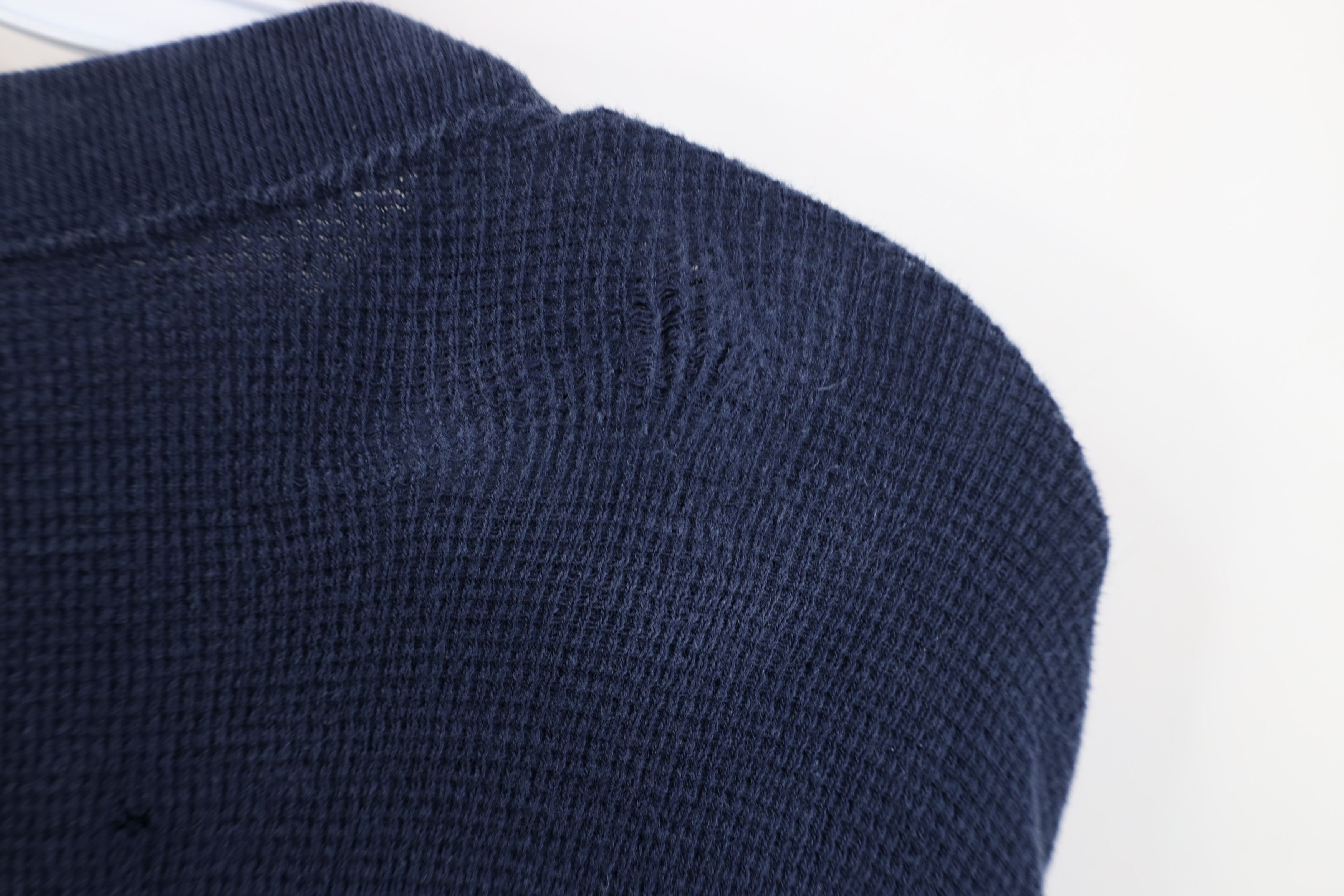 Vintage Vintage 90s Streetwear Waffle Knit Long Sleeve T-Shirt Size US XL / EU 56 / 4 - 8 Thumbnail