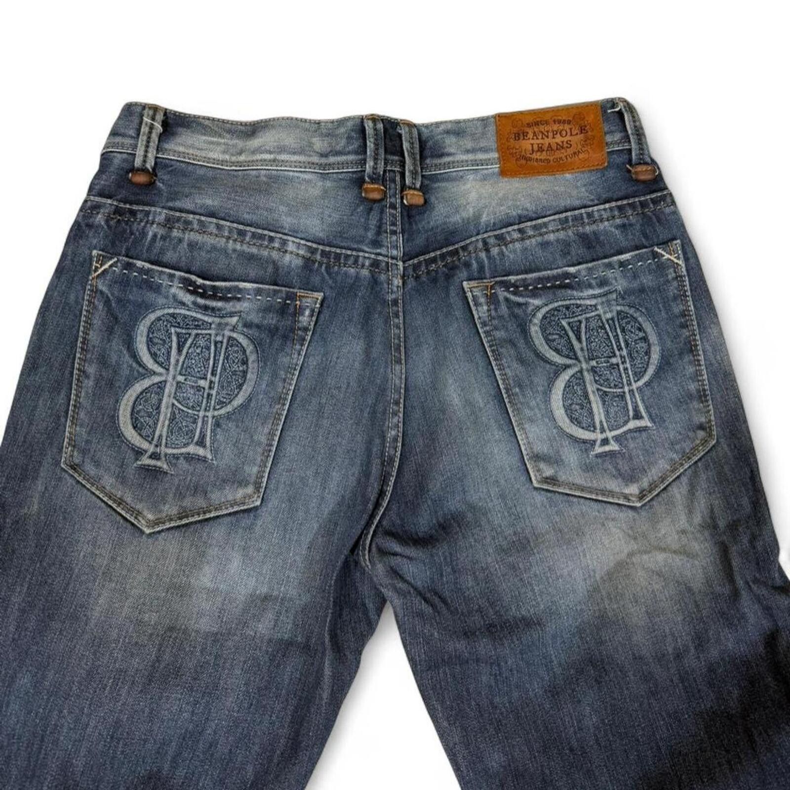 True Religion Beanpole blue denim jeans with embroidered logo Size 32" / US 10 / IT 46 - 4 Thumbnail