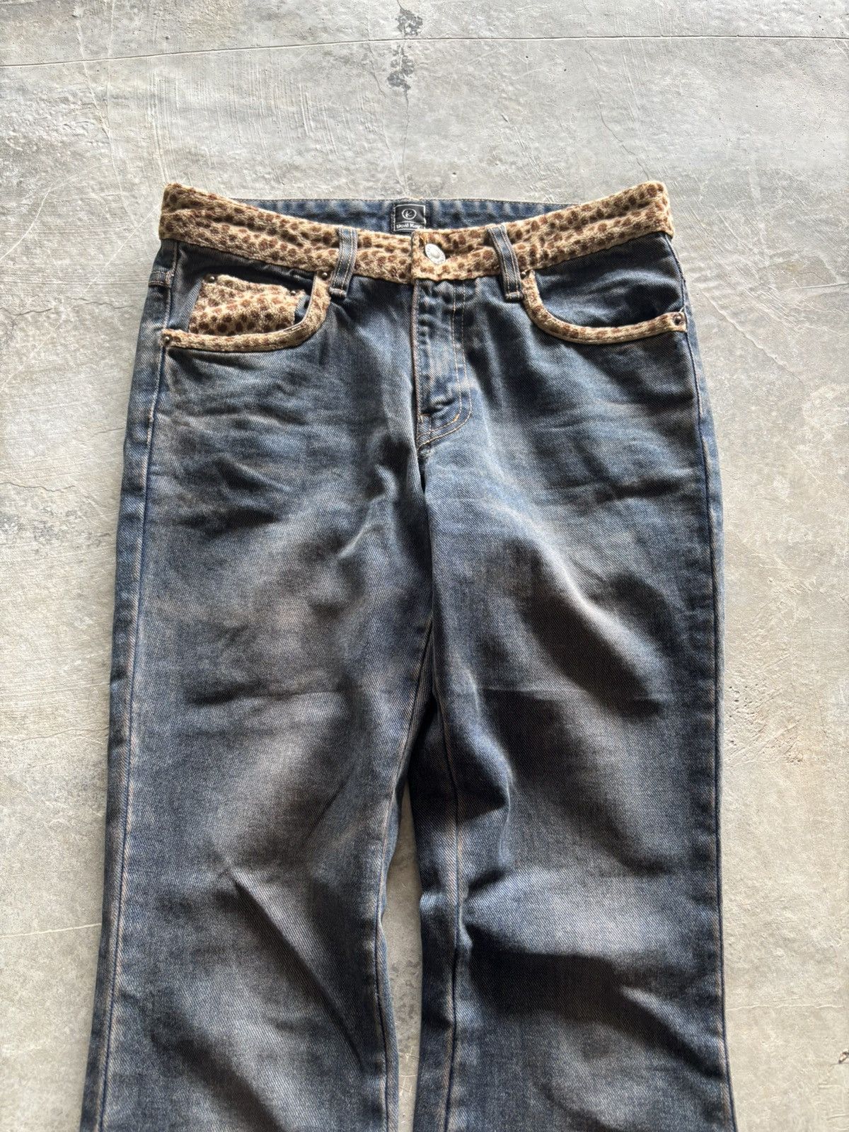 Hysteric Glamour vintage seal kay flared jeans cheetah leopard design rusty Size 26" / US 2 / IT 38 - 2 Thumbnail