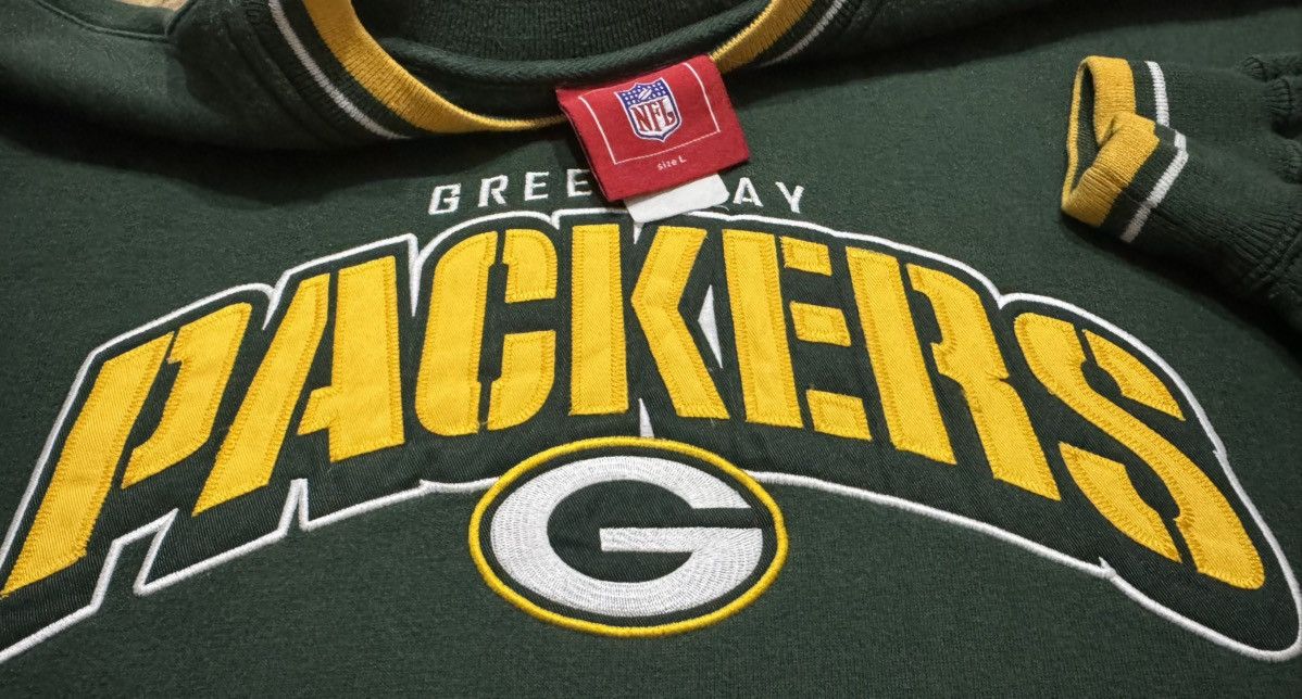 NFL Vintage 90’s NFL Green Bay Packers Embroidered Big Logo Size US L / EU 52-54 / 3 - 3 Thumbnail
