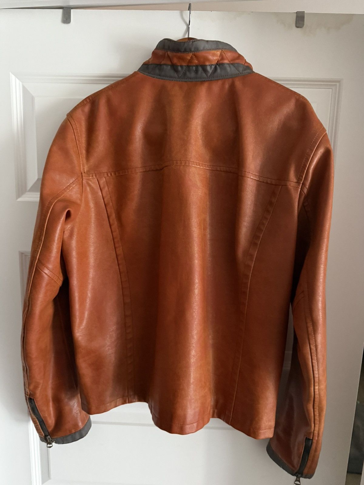 Armani 2000s armani jeans vegan leather riding jacket Size US L / EU 52-54 / 3 - 4 Thumbnail