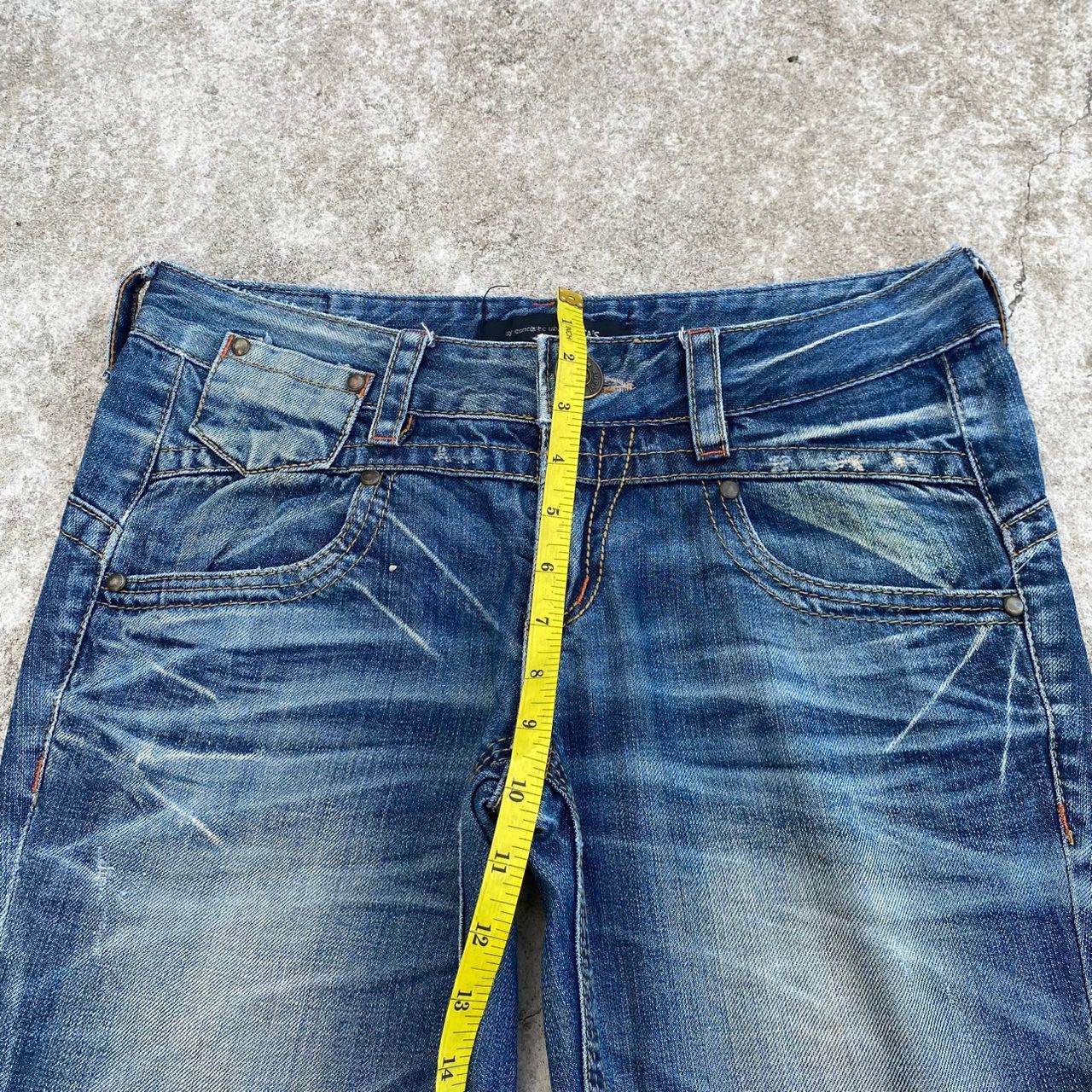 Japanese Brand Vintage Lolita Jeans Flare Distressed Denim Size 32" / US 10 / IT 46 - 6 Thumbnail