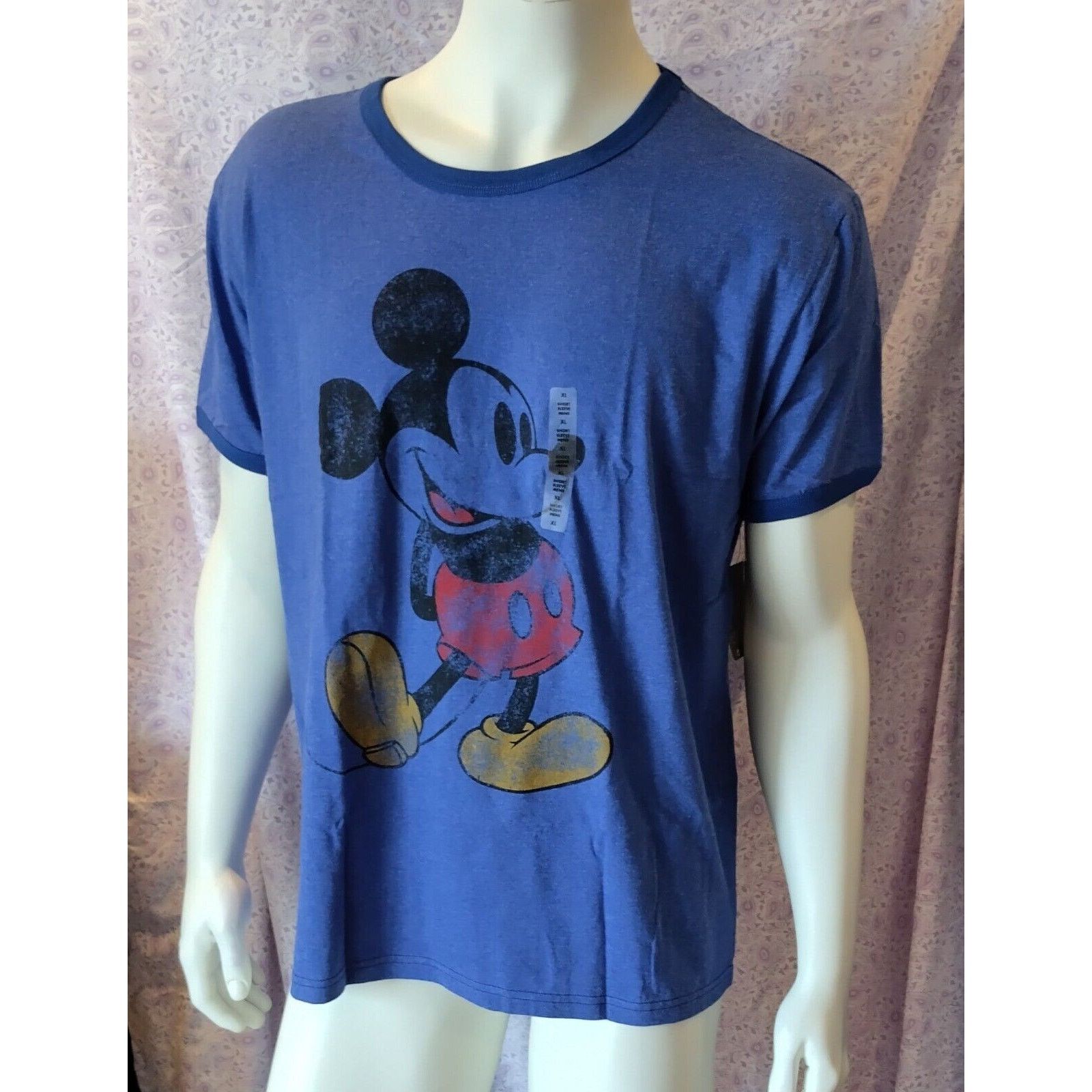 Disney NWT! Disney Mickey Mouse Classic Ringer T-Shirt Large Retro Size US L / EU 52-54 / 3 - 1 Thumbnail