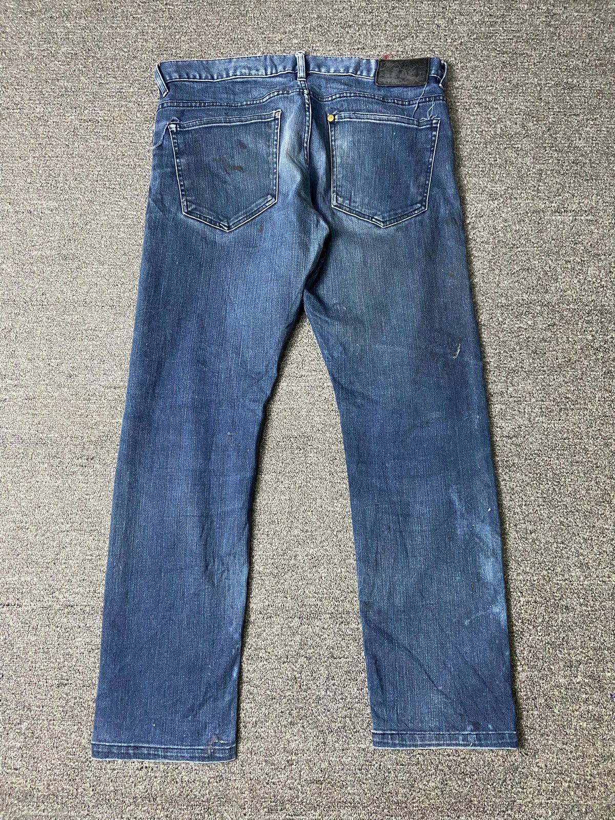 H&M × Japanese Brand × Vintage H&M Slim Low Waist Distressed Denim Jeans (131) Size US 33 - 2 Thumbnail