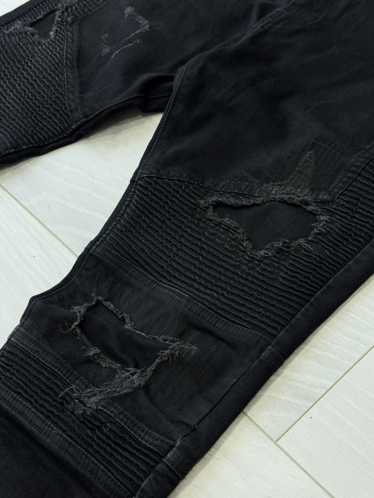 Represent Clo. Represent Clo. Ribbed Denim Slim Fit Distressed Jeans Size US 34 / EU 50 - 8 Thumbnail