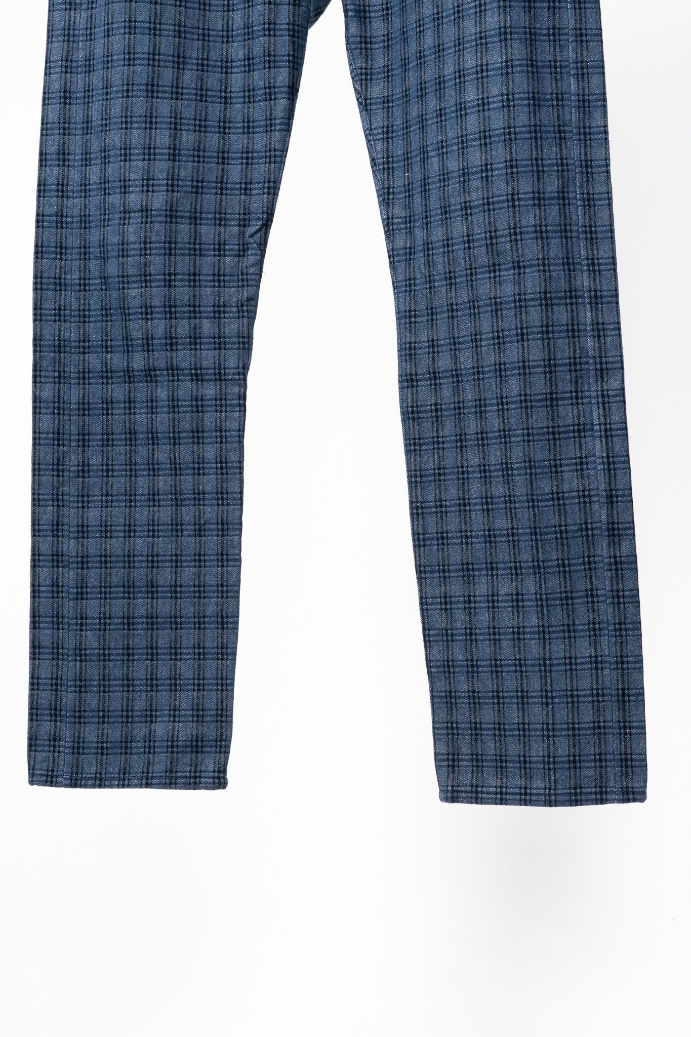 3x1 3x1 M4 Blue Plaid Slim 5-Pocket Jeans Size US 34 / EU 50 - 6 Thumbnail