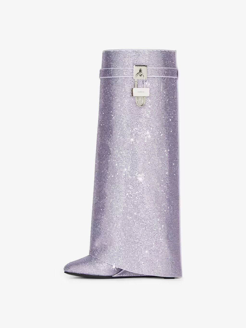 Givenchy o1srvl11e1224 Shark Lock Boots In Satin Strass in Lavender Size US 10 / IT 40 - 2 Thumbnail