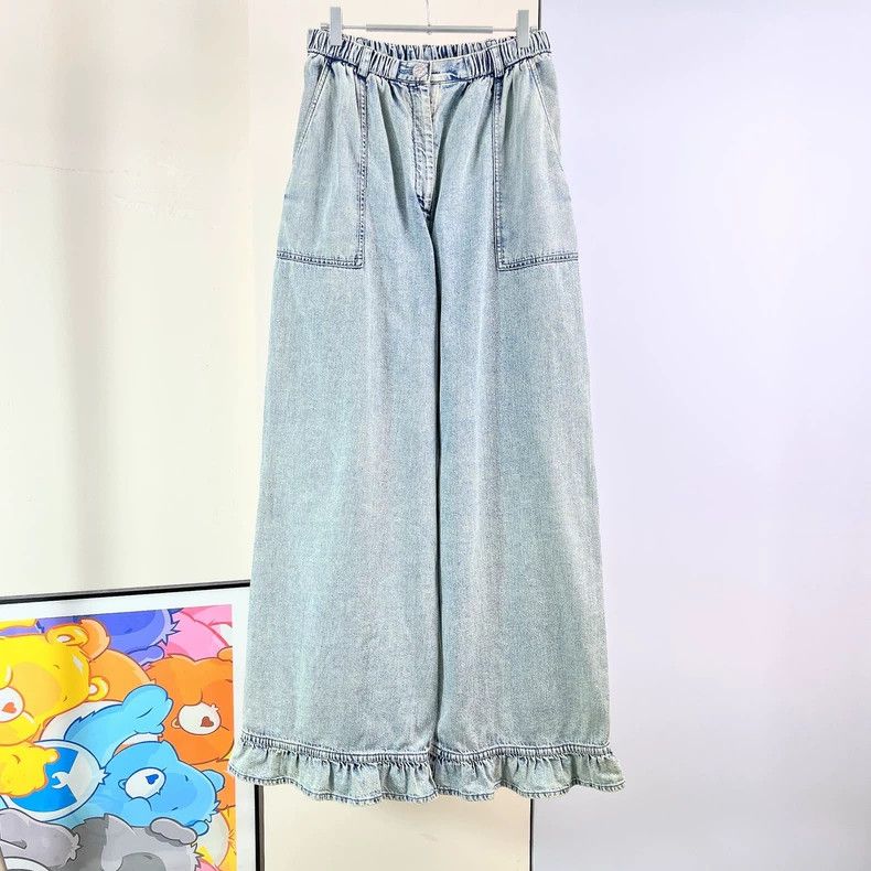 Chanel Chanel Light-coloured denim wide-leg trousers Size 25" / US 0 / IT 36 - 1 Thumbnail